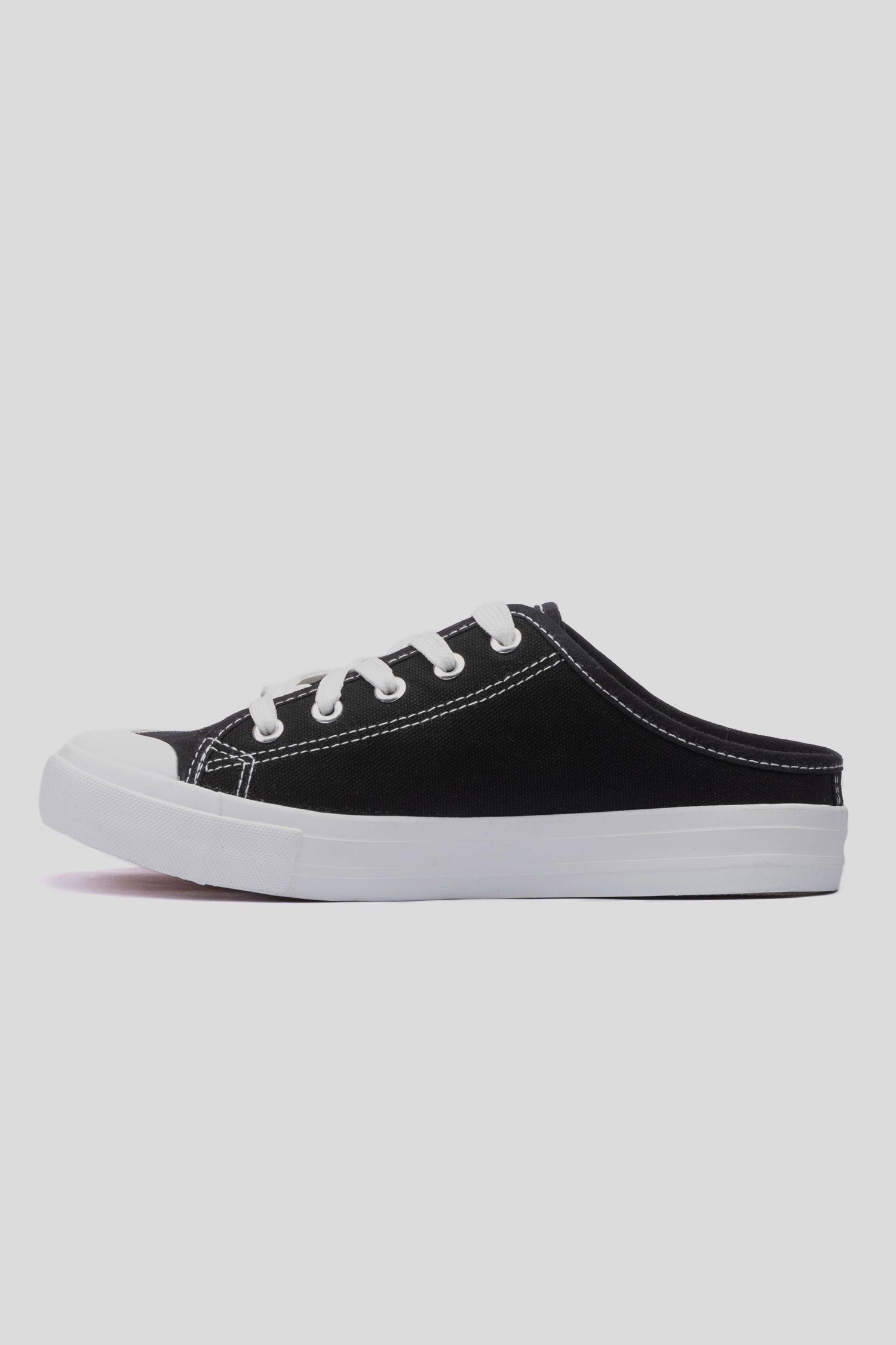 Zapatilla Mujer Negro Mule Chancleta-1