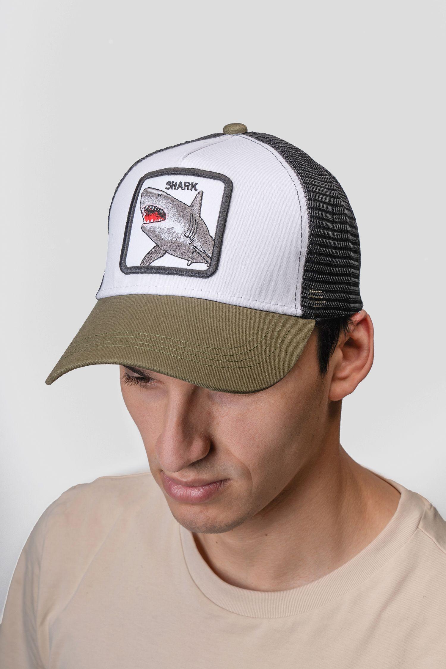 Gorra Tiburón Blanco Verde Chinitown-3