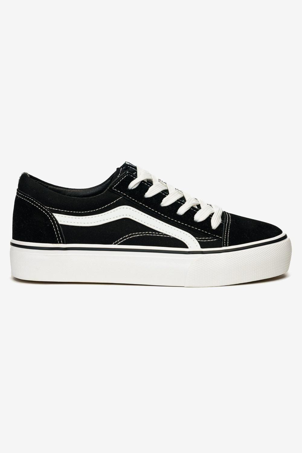 Zapatilla Mujer Negro Blanco Bridie Chinitown-0