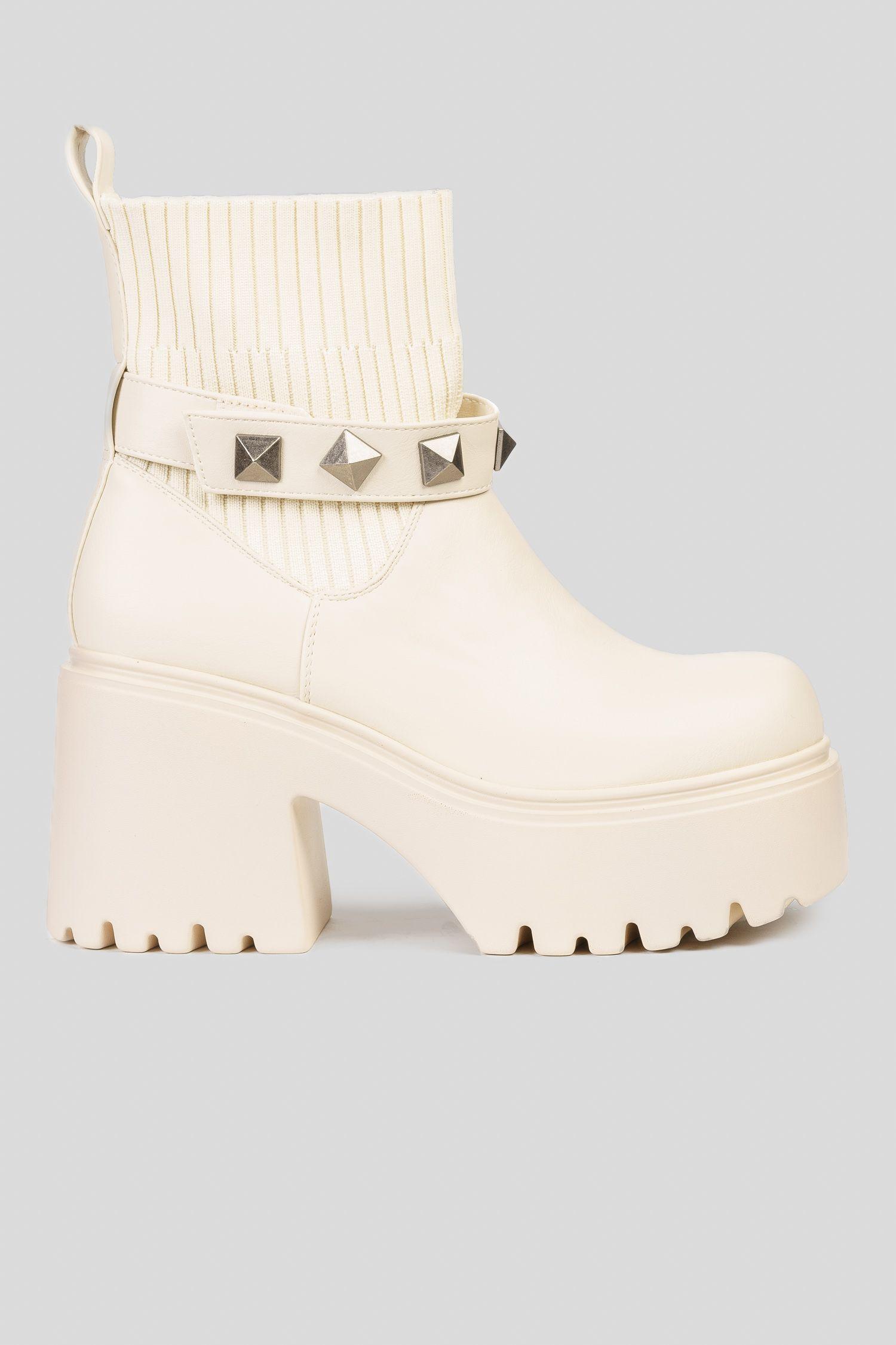 Botín Mujer Beige Jin Boteli-0