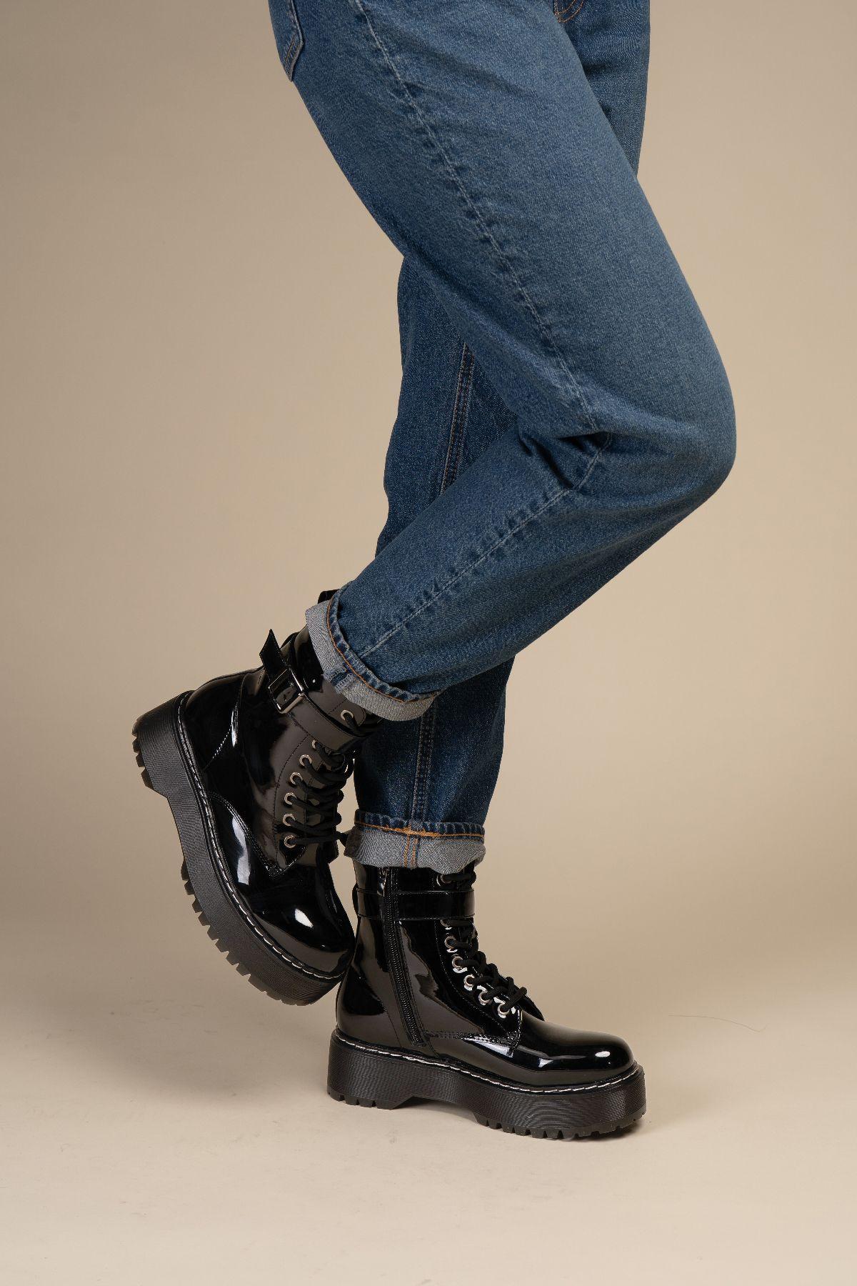Botín Casual Mujer Madeleine Negro Chinitown-1
