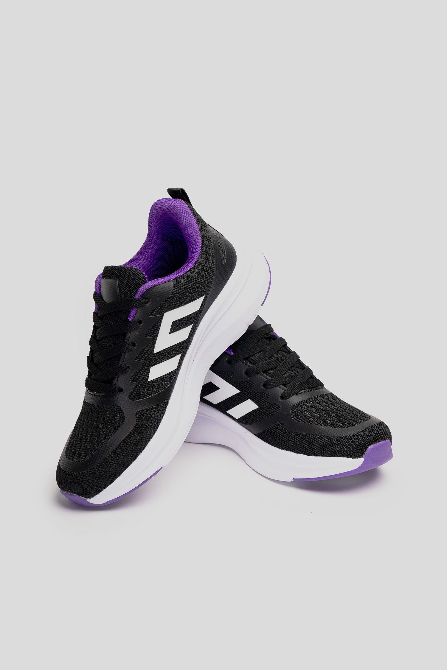 Zapatilla Mujer Negro Morado Leone Chinitown-3