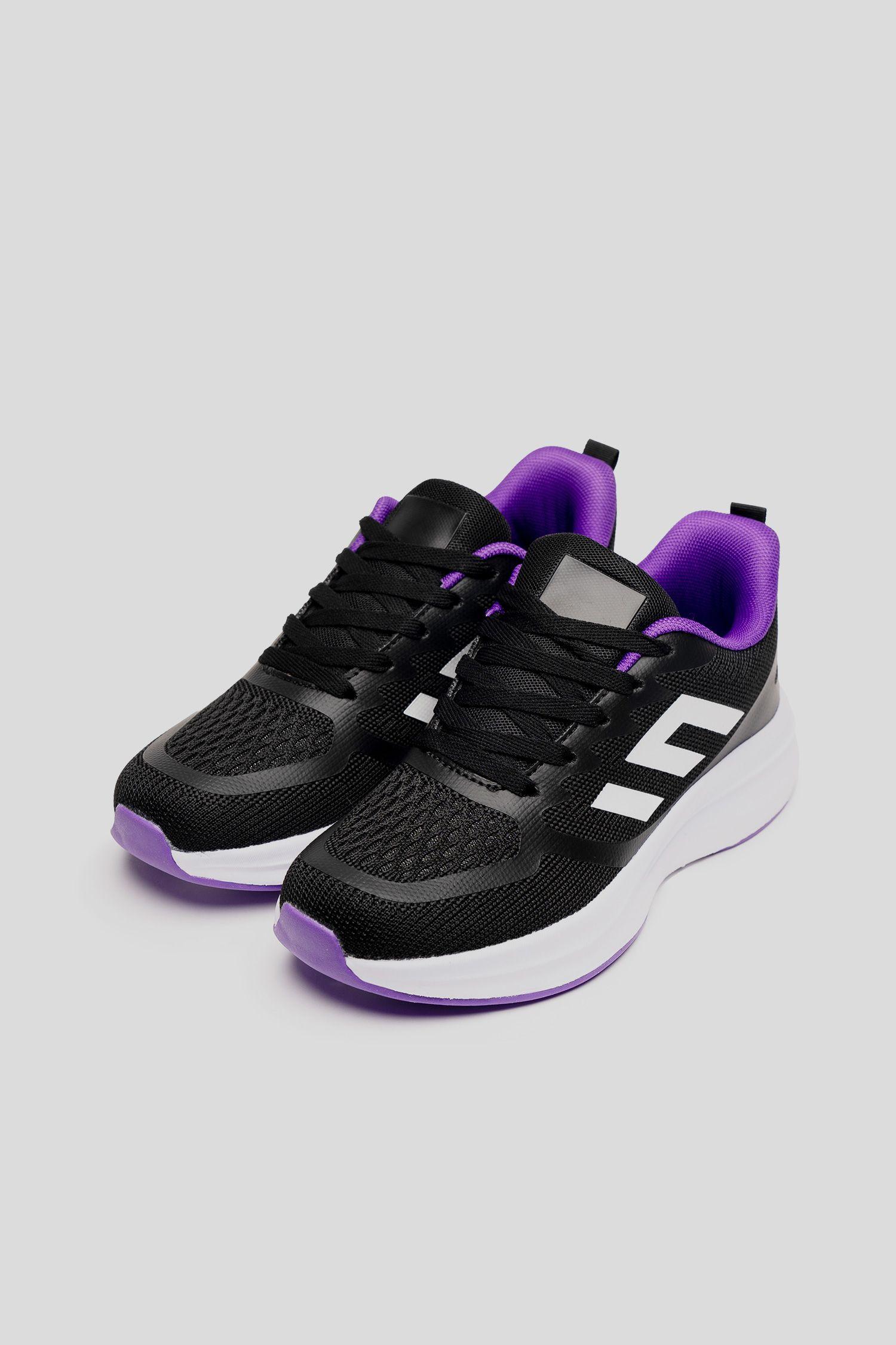 Zapatilla Mujer Negro Morado Leone Chinitown-2