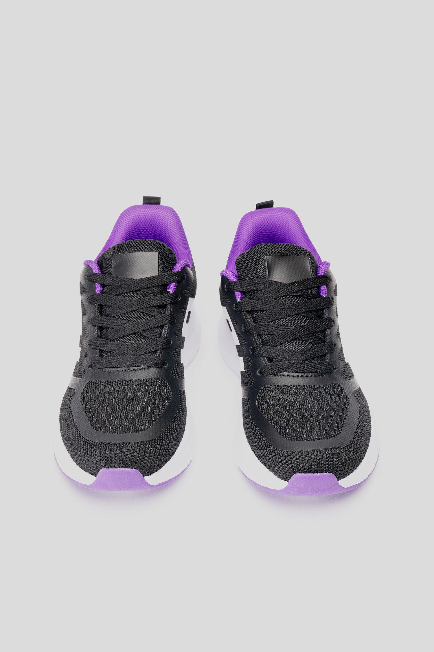 Zapatilla Mujer Negro Morado Leone Chinitown-4