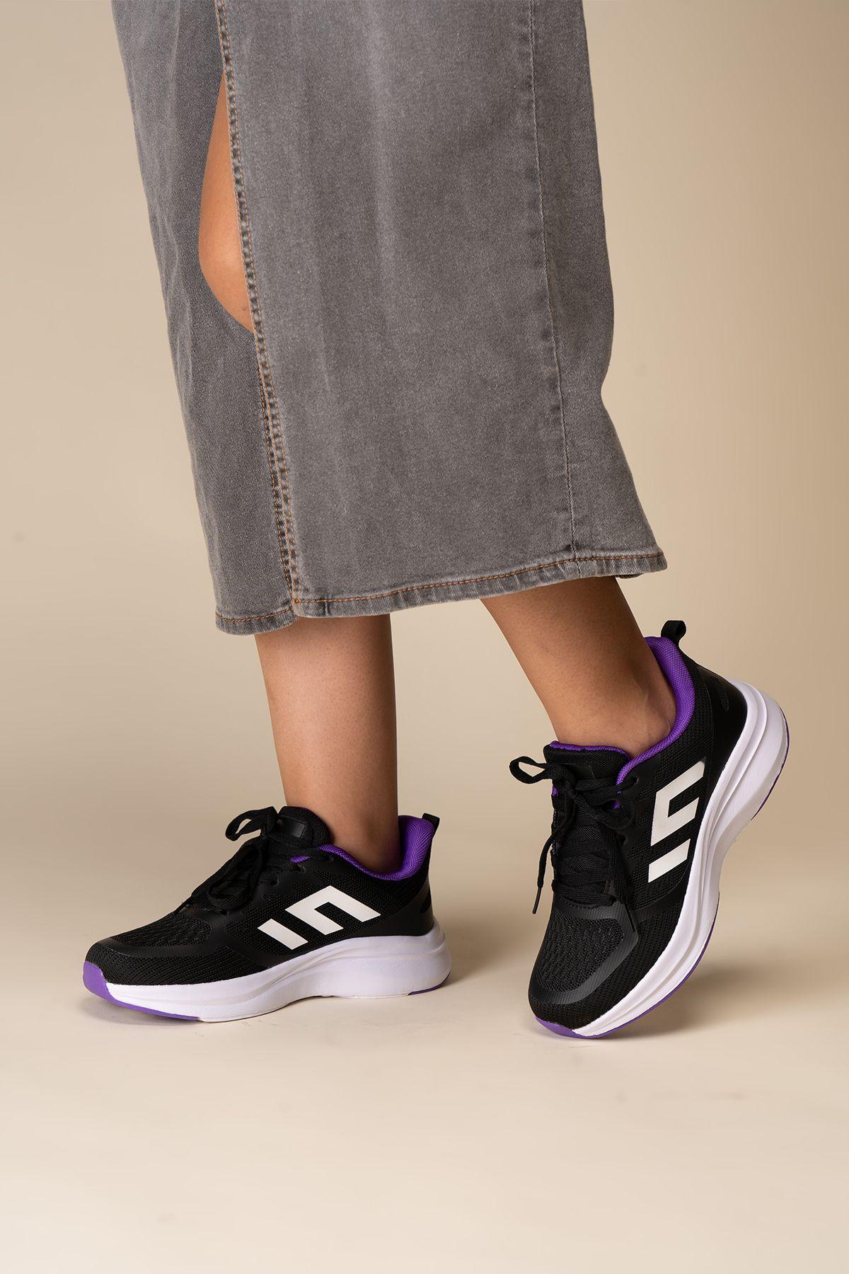 Zapatilla Mujer Negro Morado Leone Chinitown-6
