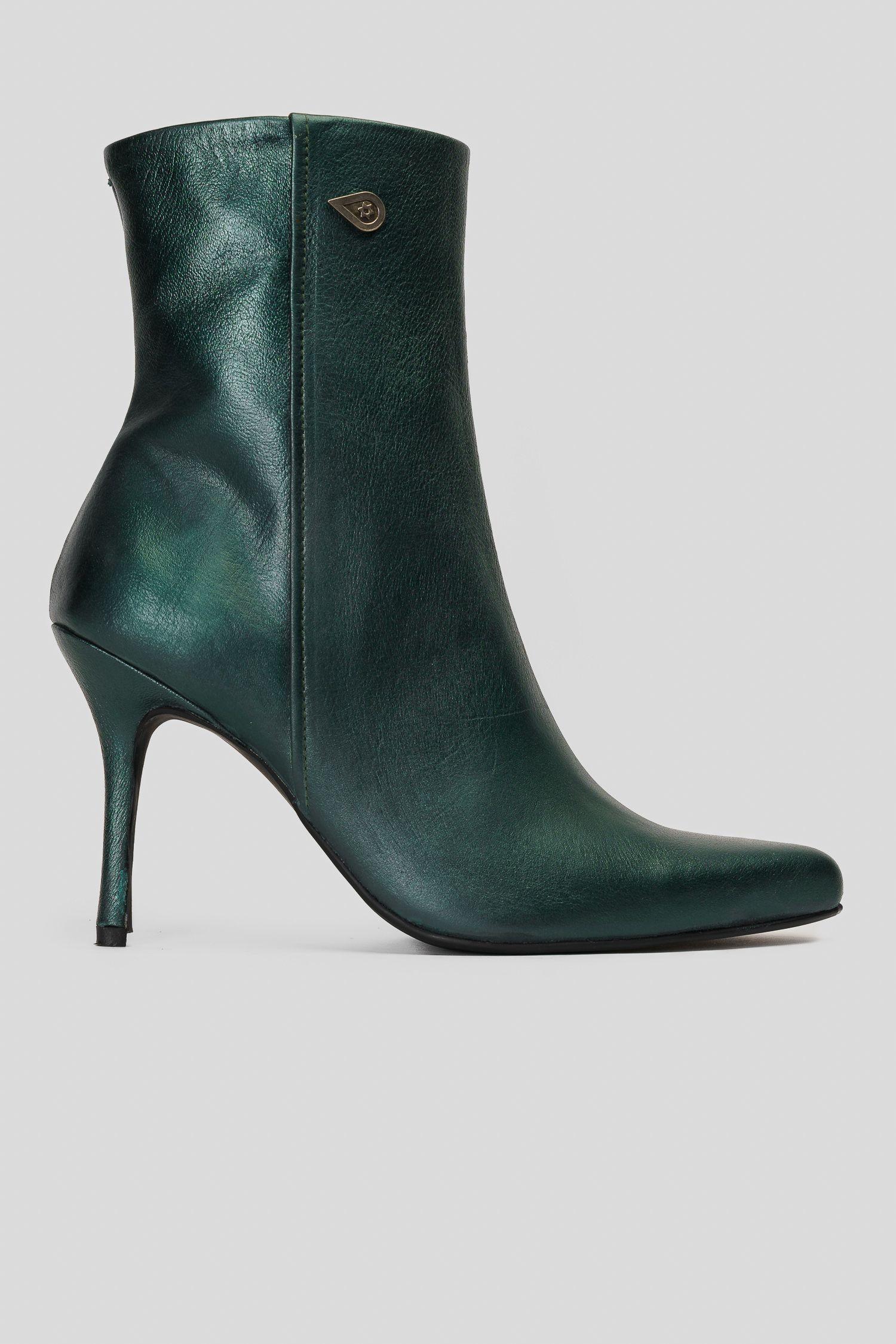 Botín Cuero Verde Pompadour Landazuri-0