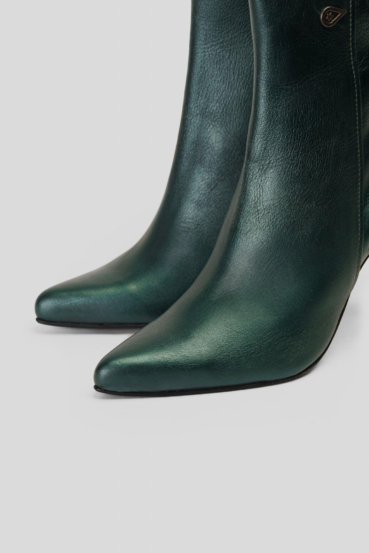 Botín Cuero Verde Pompadour Landazuri-4