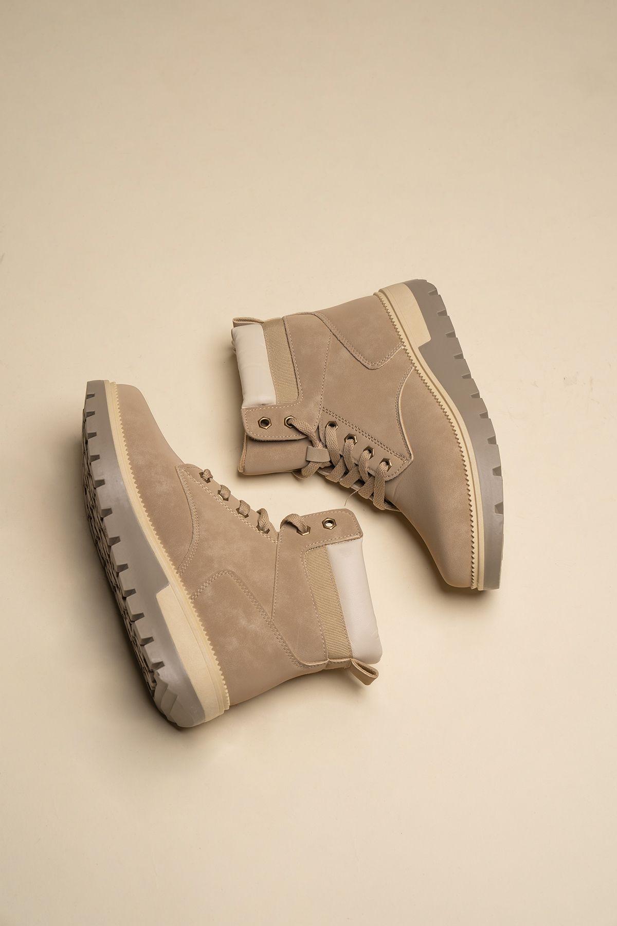 Botín Casual Mujer Beige Trey Chinitown-5