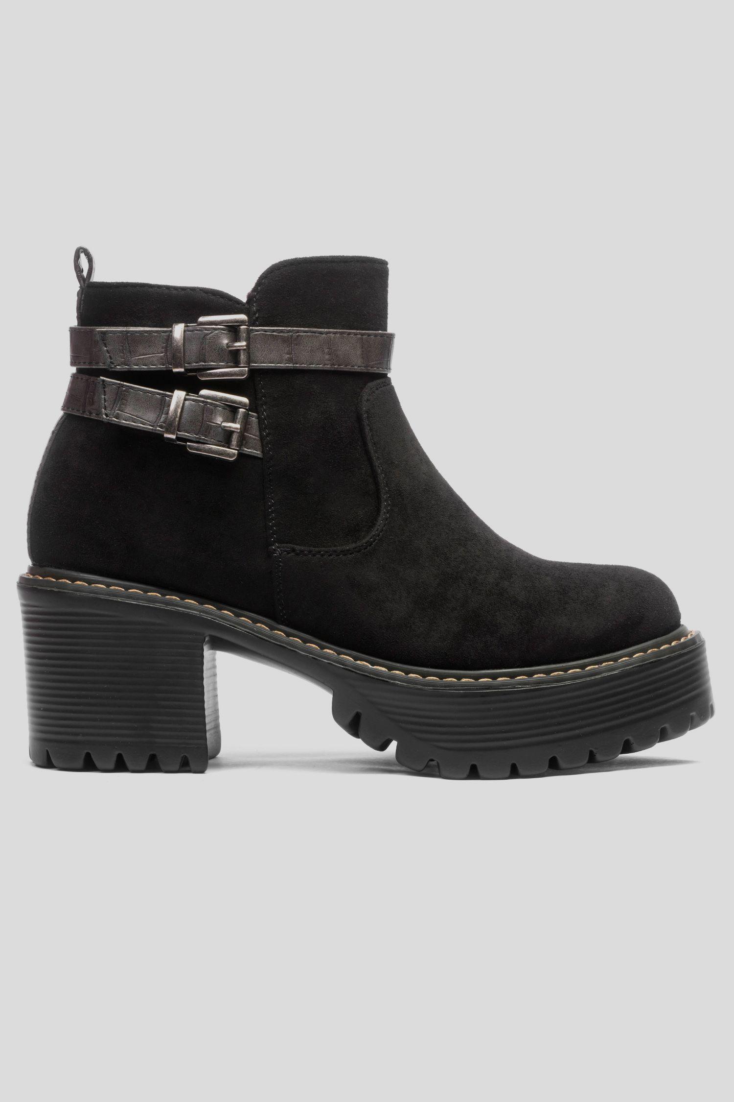 Botín Mujer Negro Minerva Chancleta-0