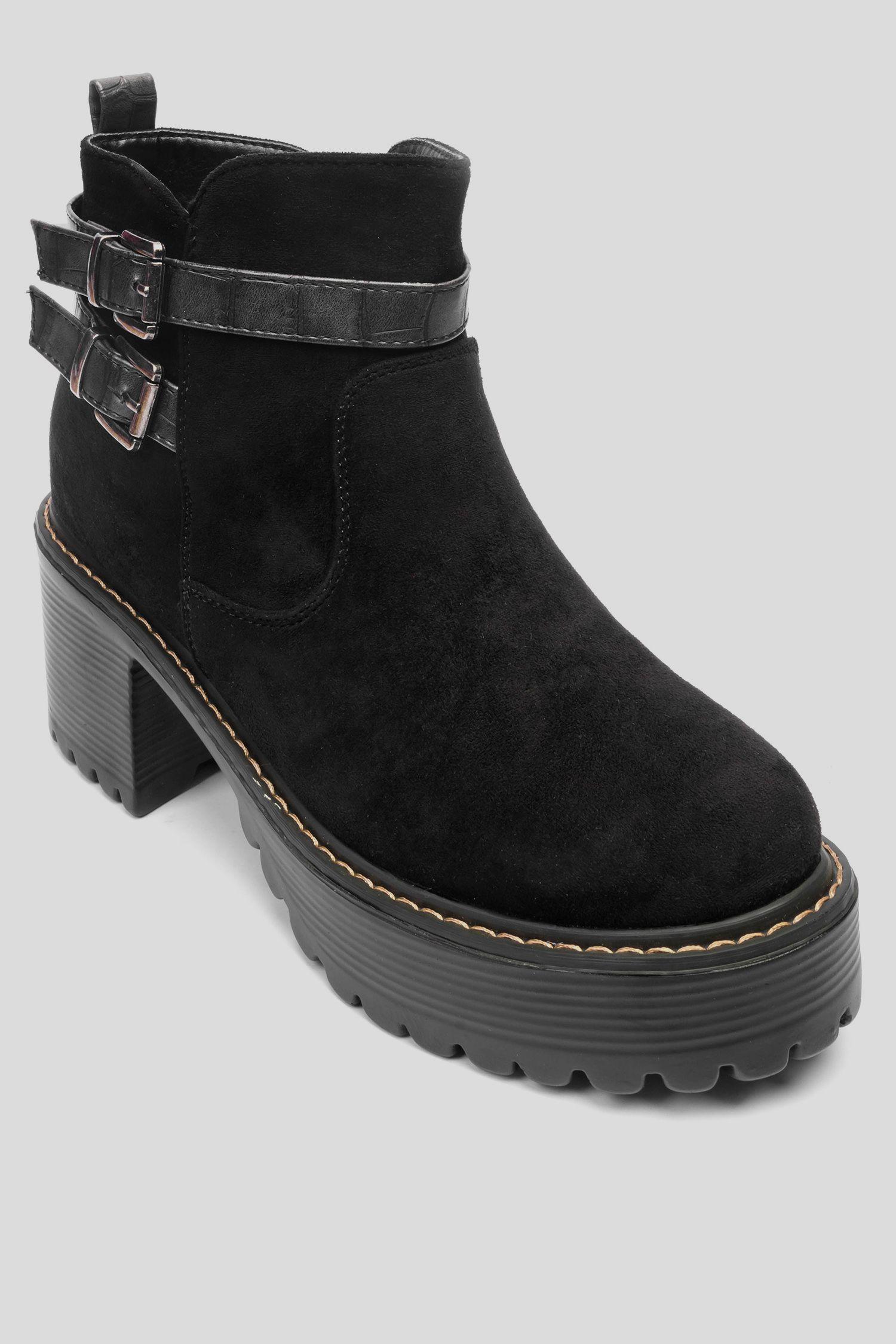 Botín Mujer Negro Minerva Chancleta-2