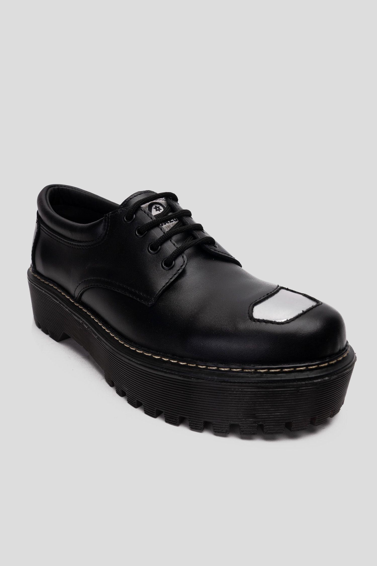 Zapato Cuero Caspia Negra Espejo Landazuri-2