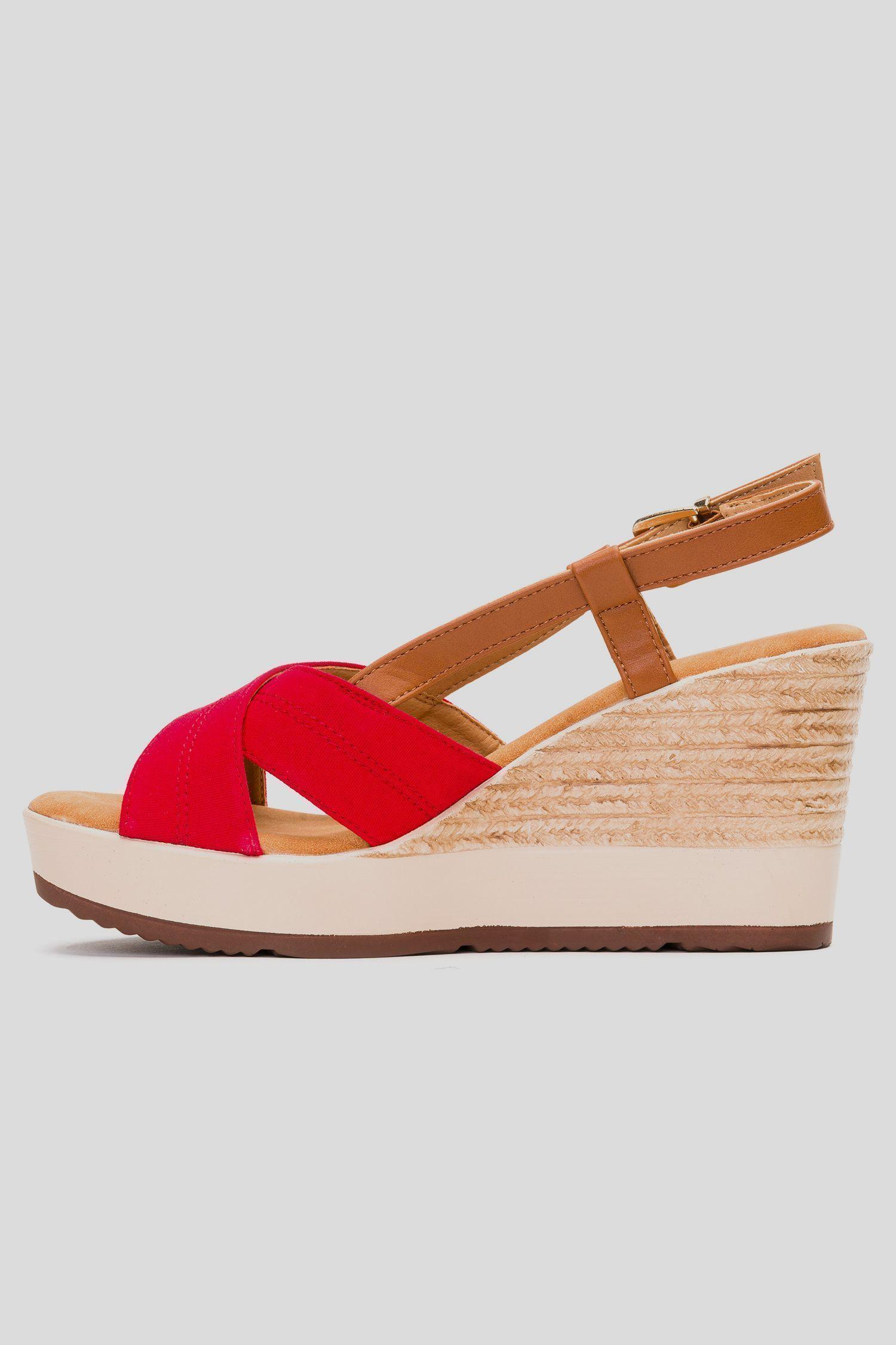 Sandalia Mujer Rojo Bora Chancleta-1