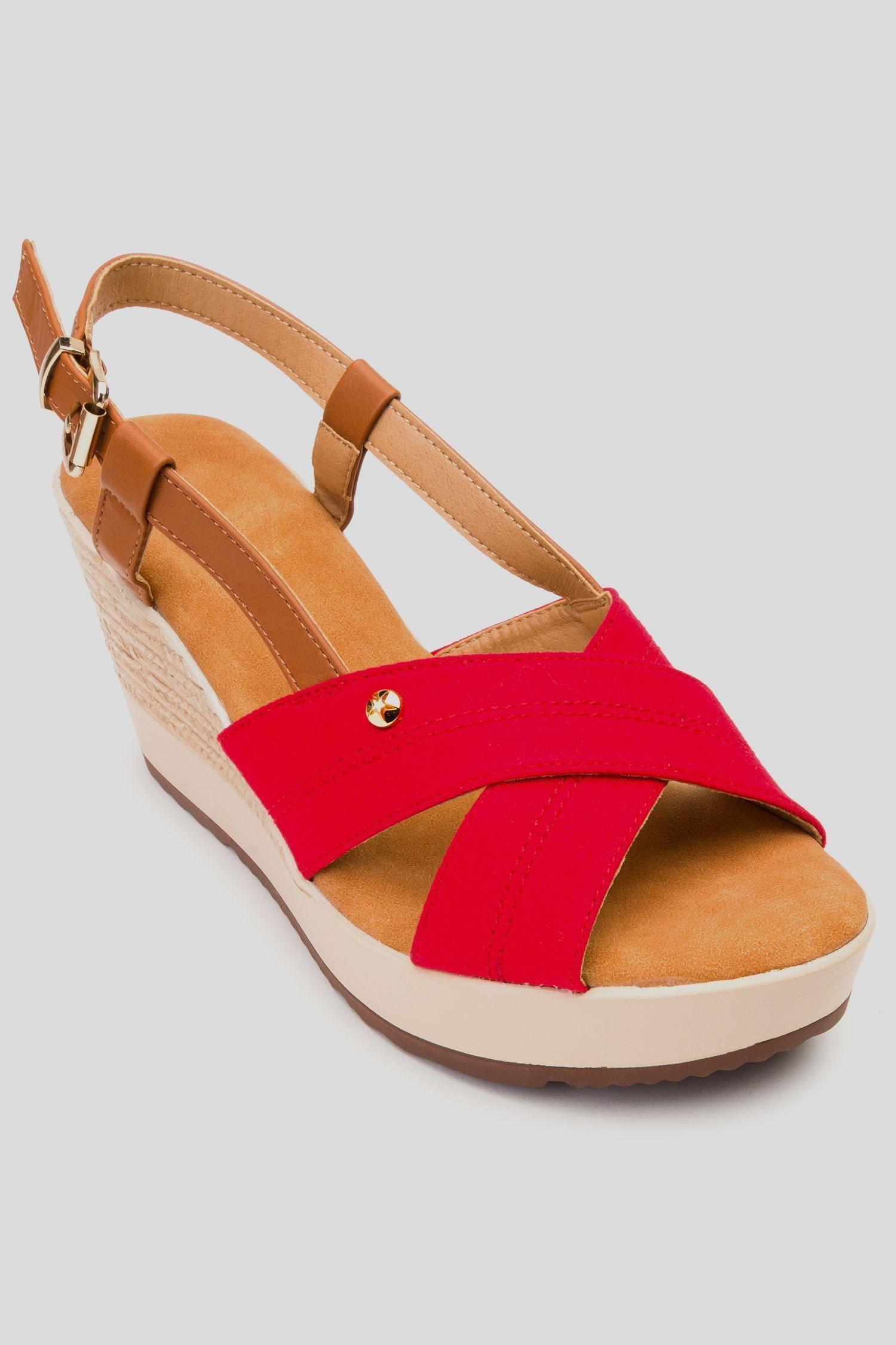 Sandalia Mujer Rojo Bora Chancleta-2