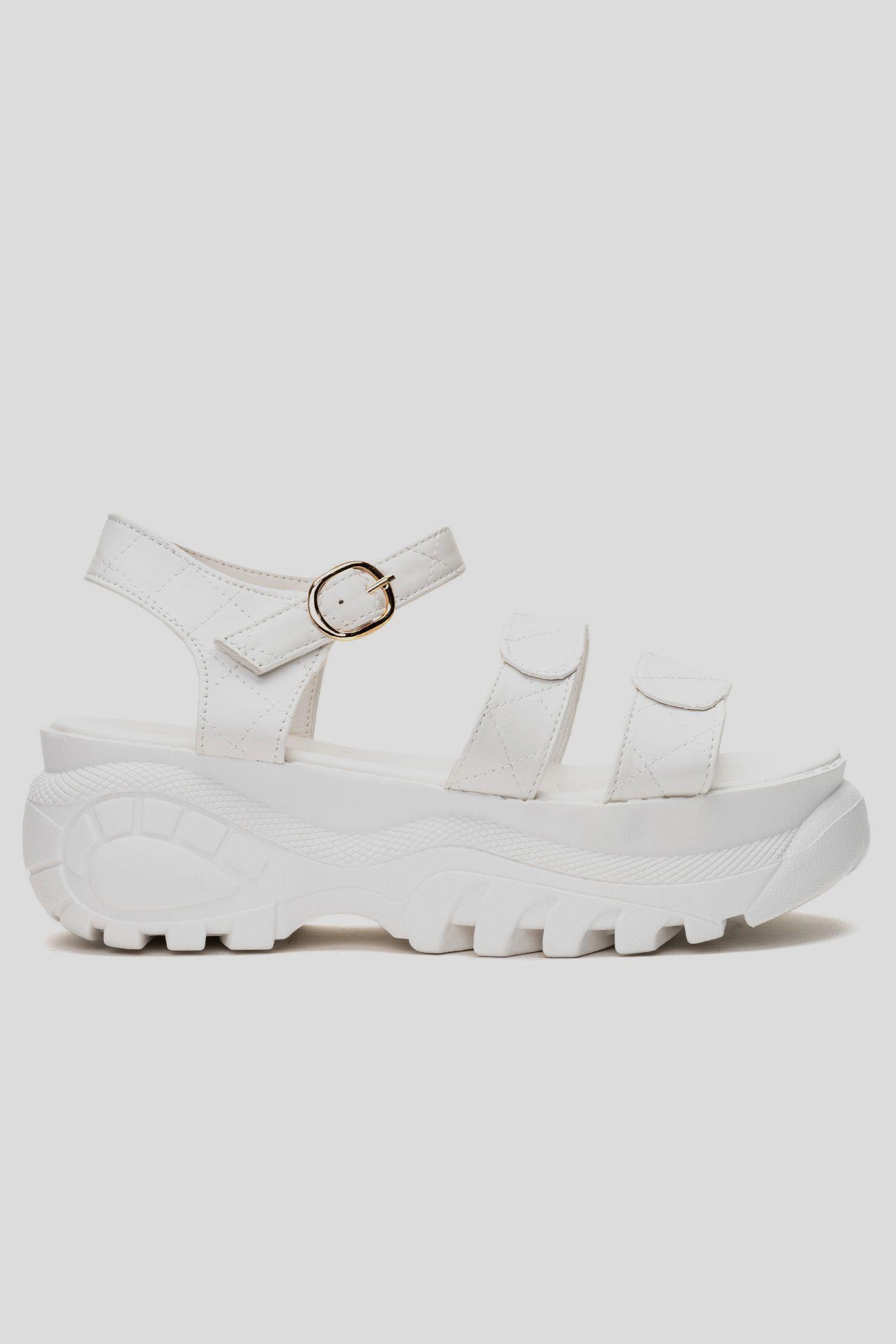 Sandalia Mujer Blanco Furor Chancleta-0