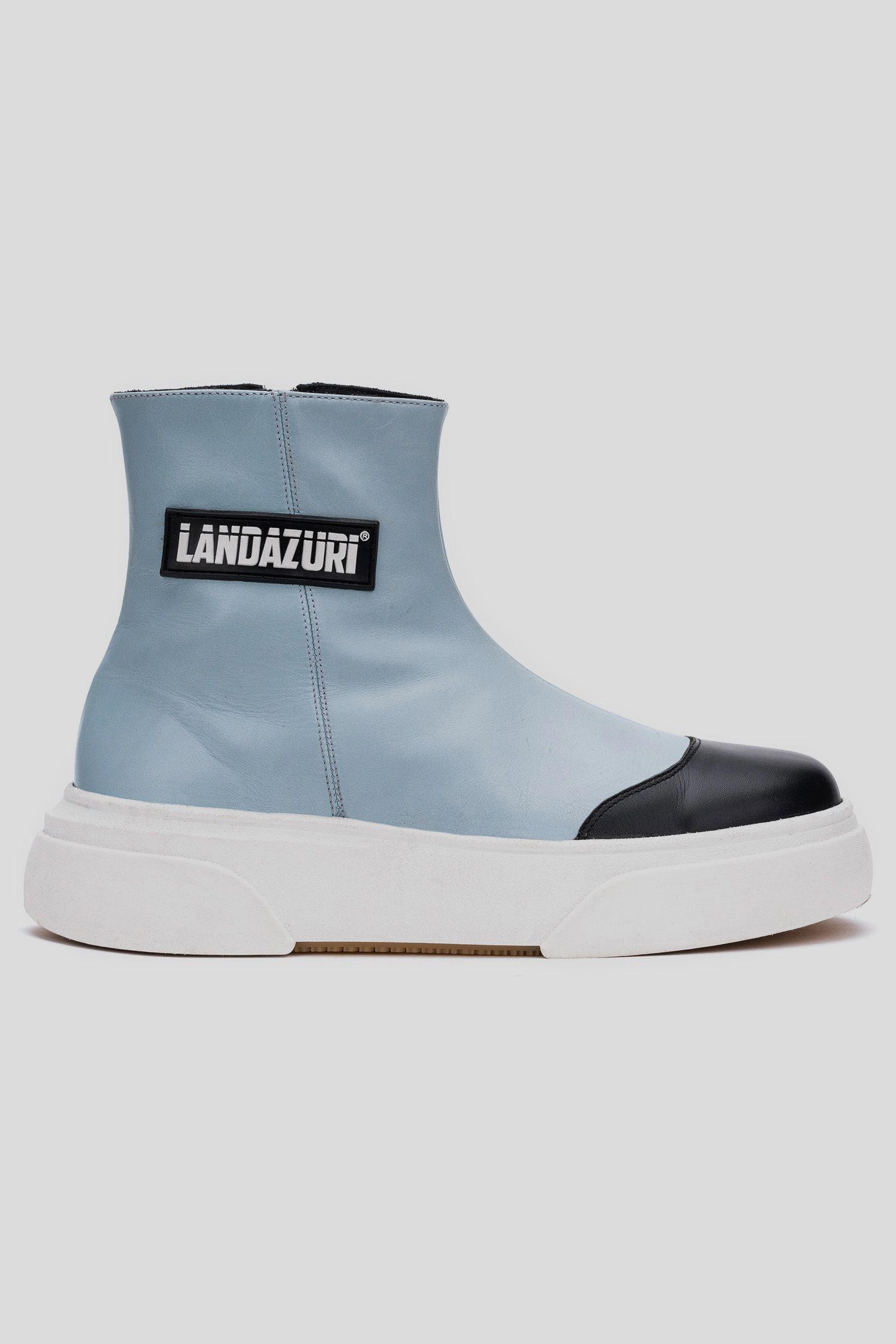 Zapatilla Cuero Frigg Celeste Landazuri-0