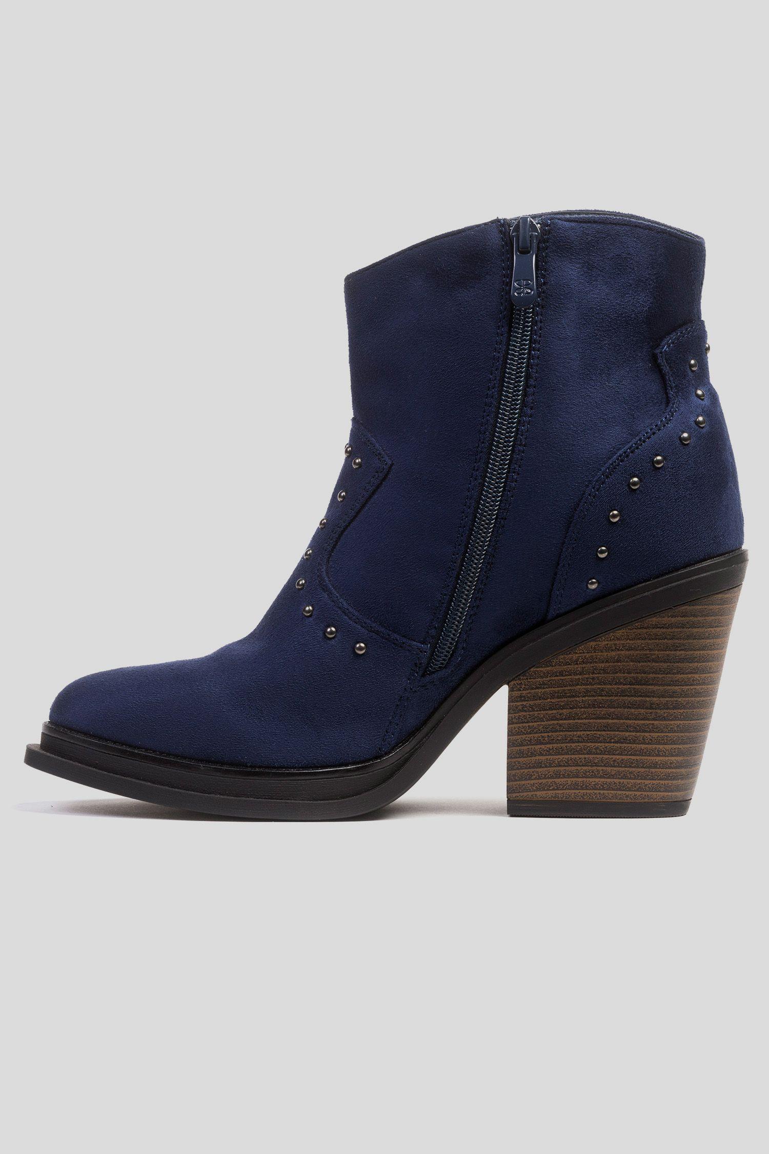 Botín Mujer Azul marino Zócalo Chancleta-1