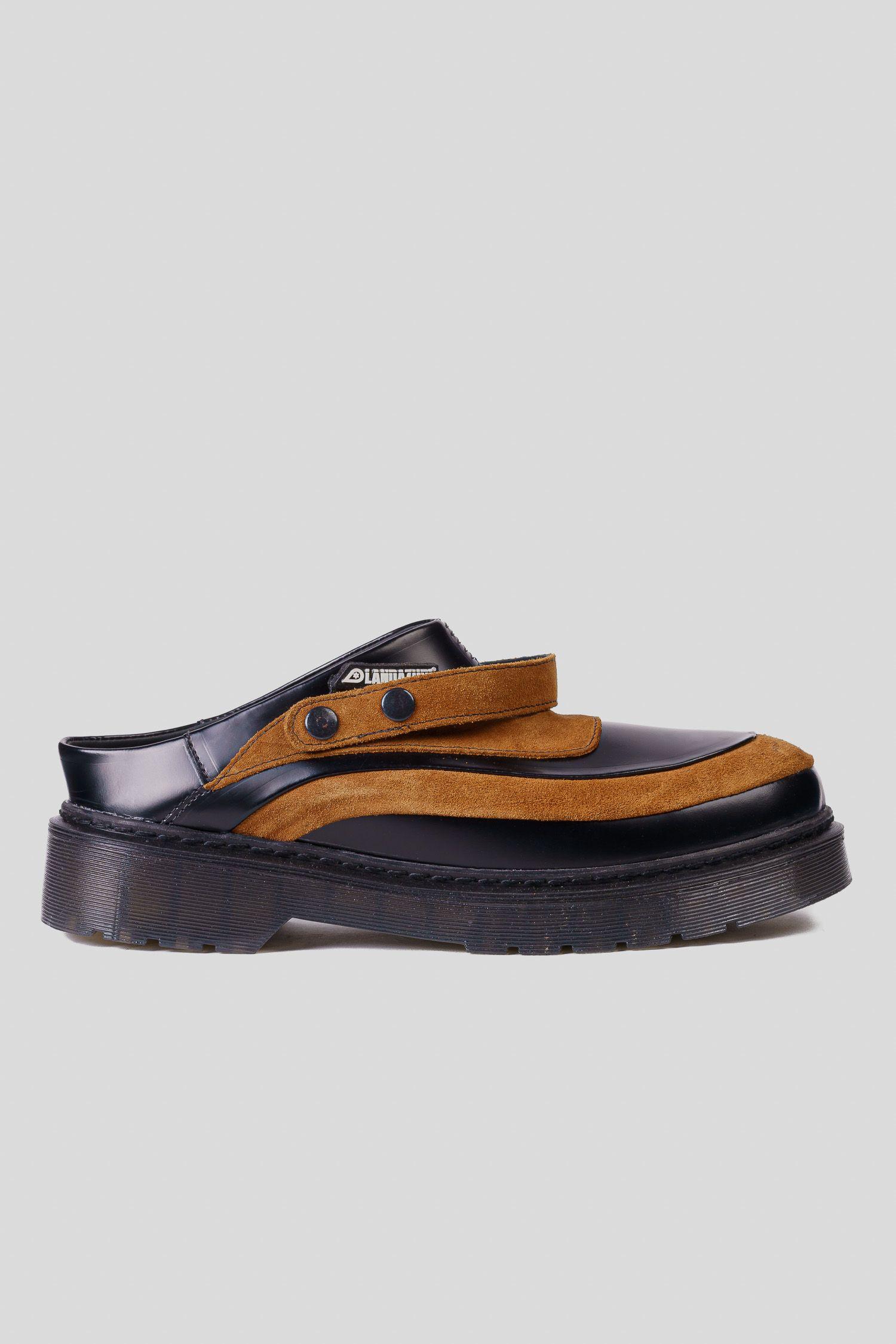 Zapato Cuero Mule Adriático Café Negro Landazuri-0