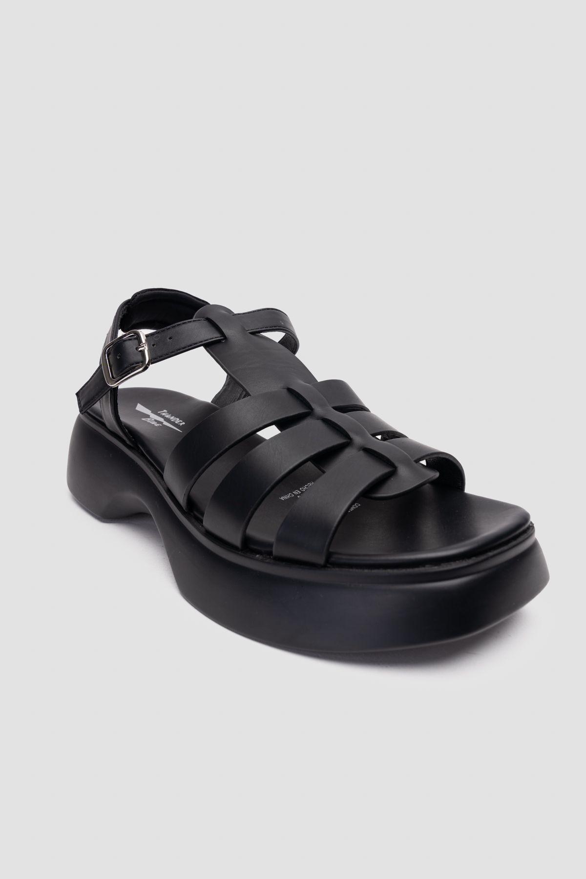 Sandalia Mujer Negro Rosaura Thunder Blue-2