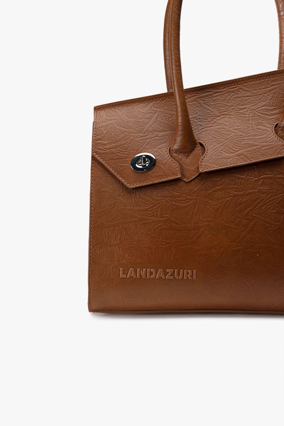 Cartera de Mano Café Hoja Landazuri-5