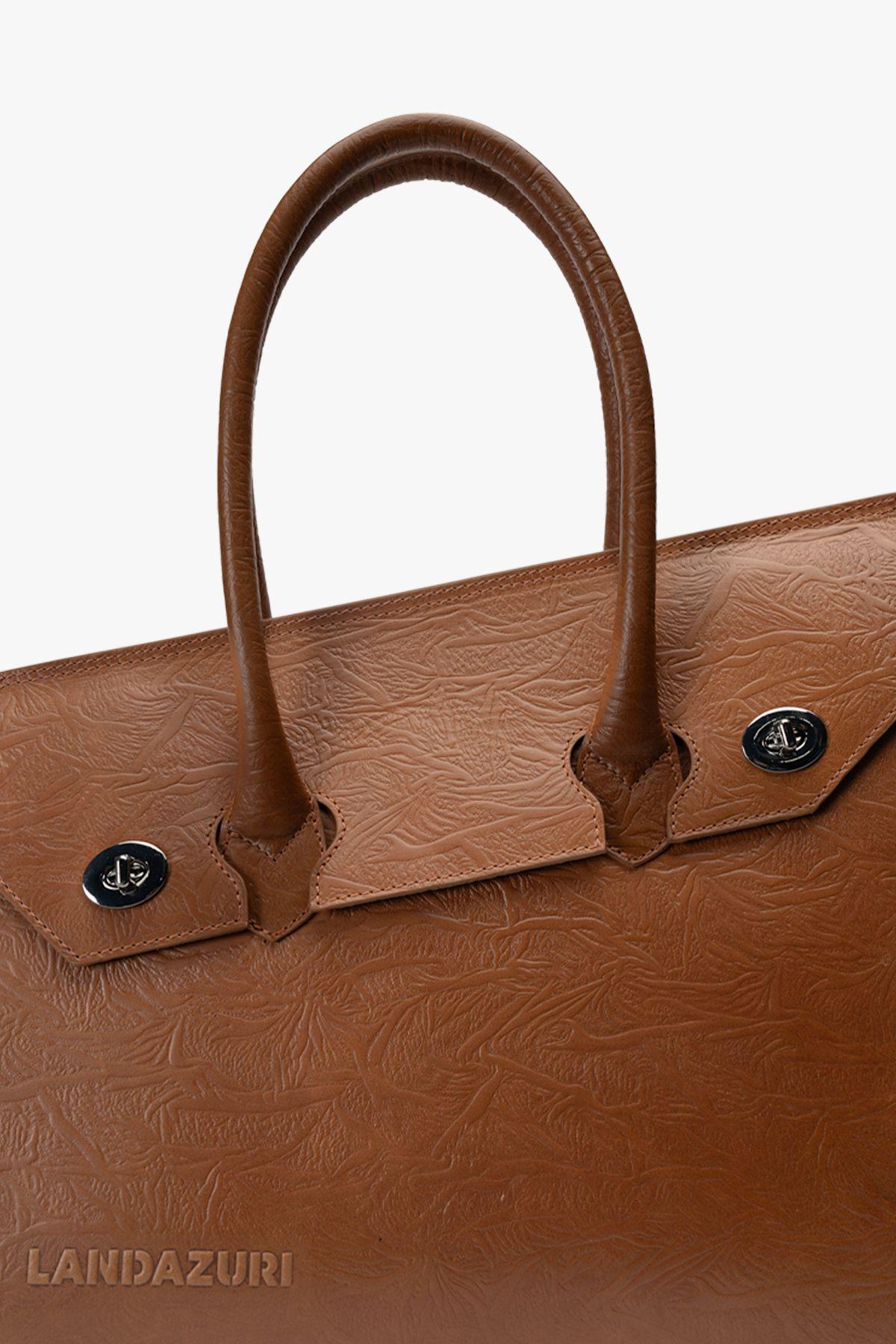 Cartera de Mano Café Hoja Landazuri-6