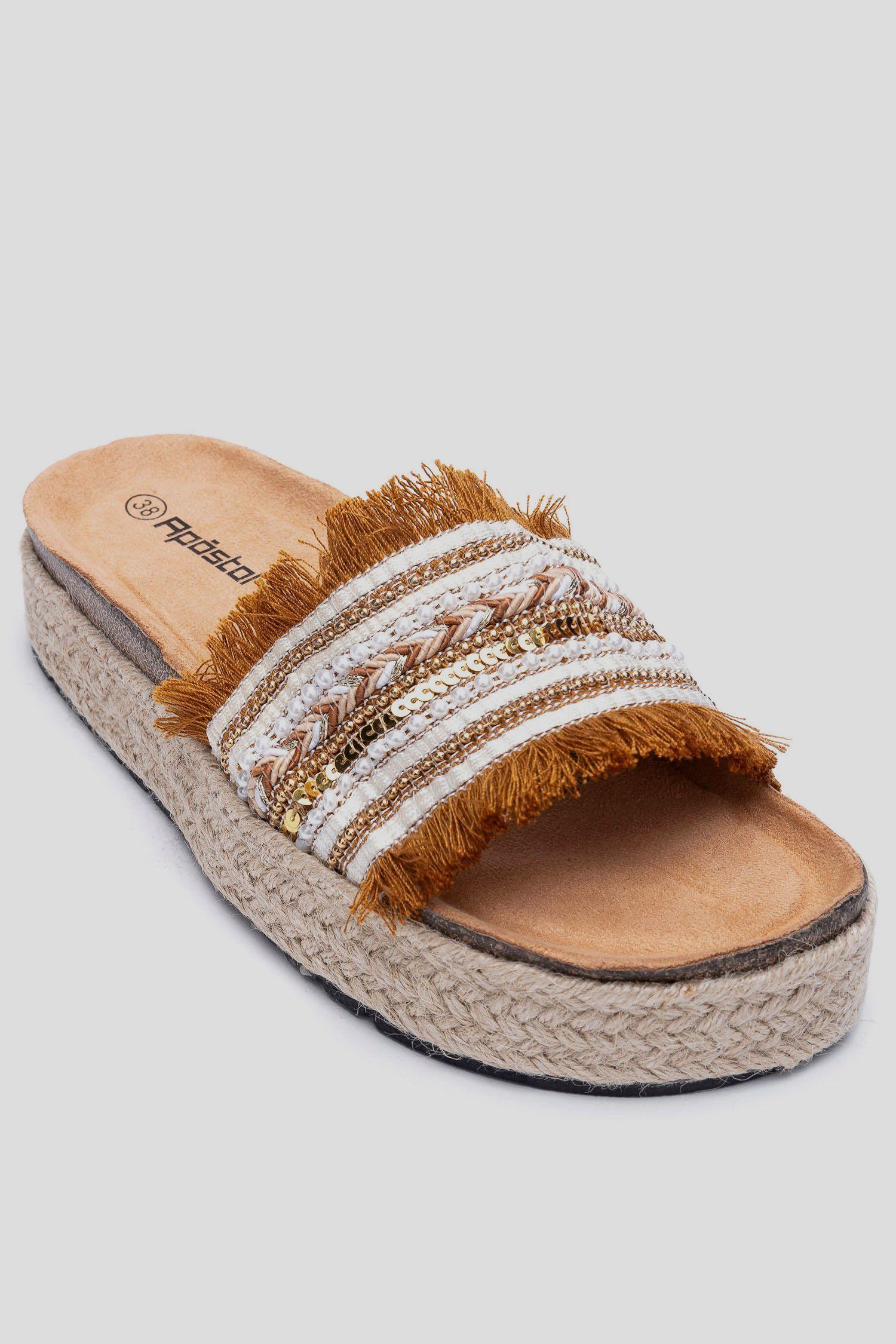 Sandalia Mujer Khaki Ranoni Apóstol-2