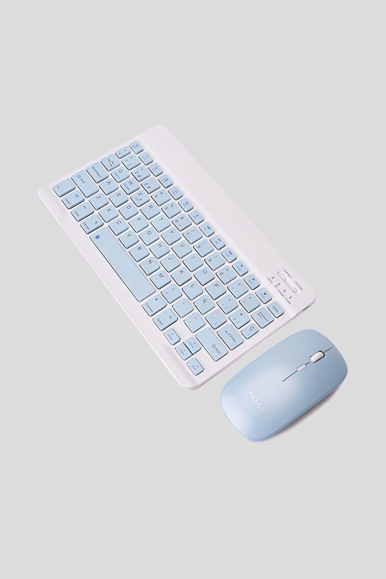 Kit Teclado y Mouse Celeste Chinitown-0