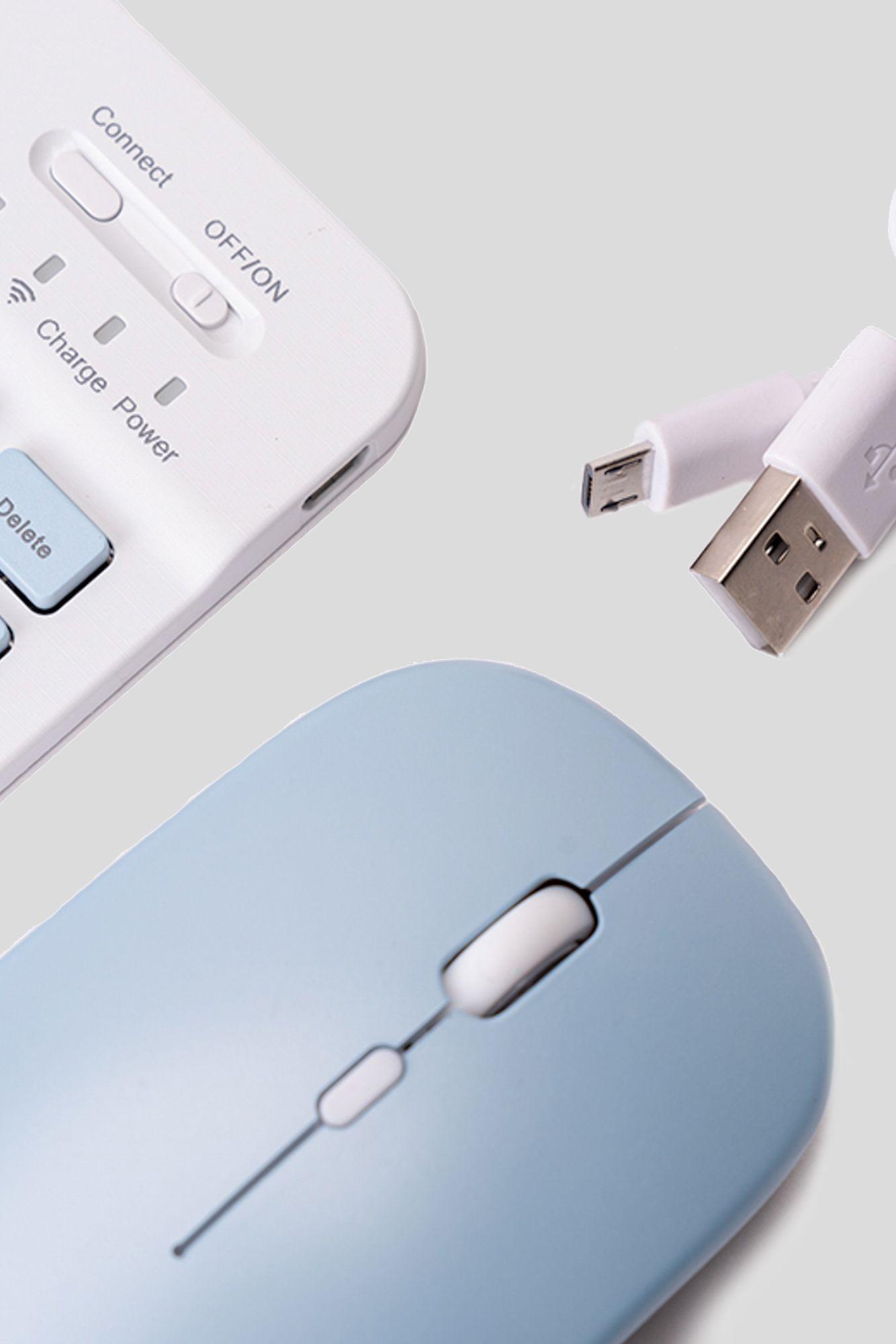 Kit Teclado y Mouse Celeste Chinitown-1