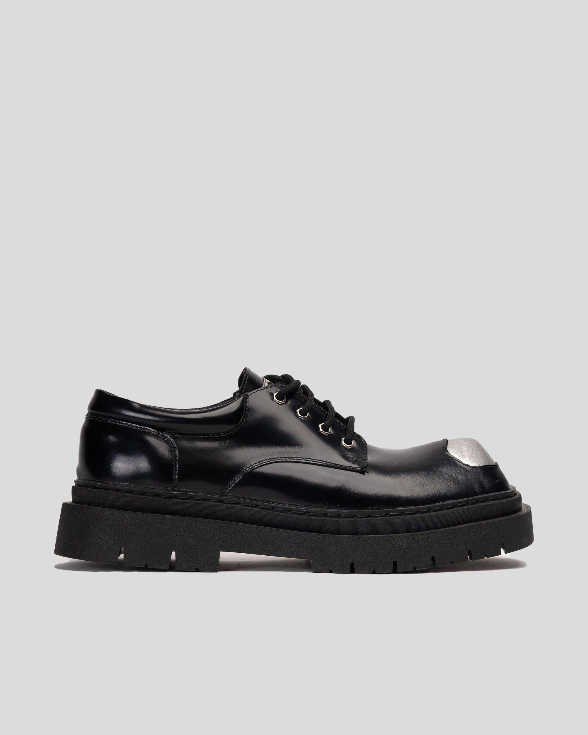 Zapato Cuero Rinho Negro Espejo Landazuri-0