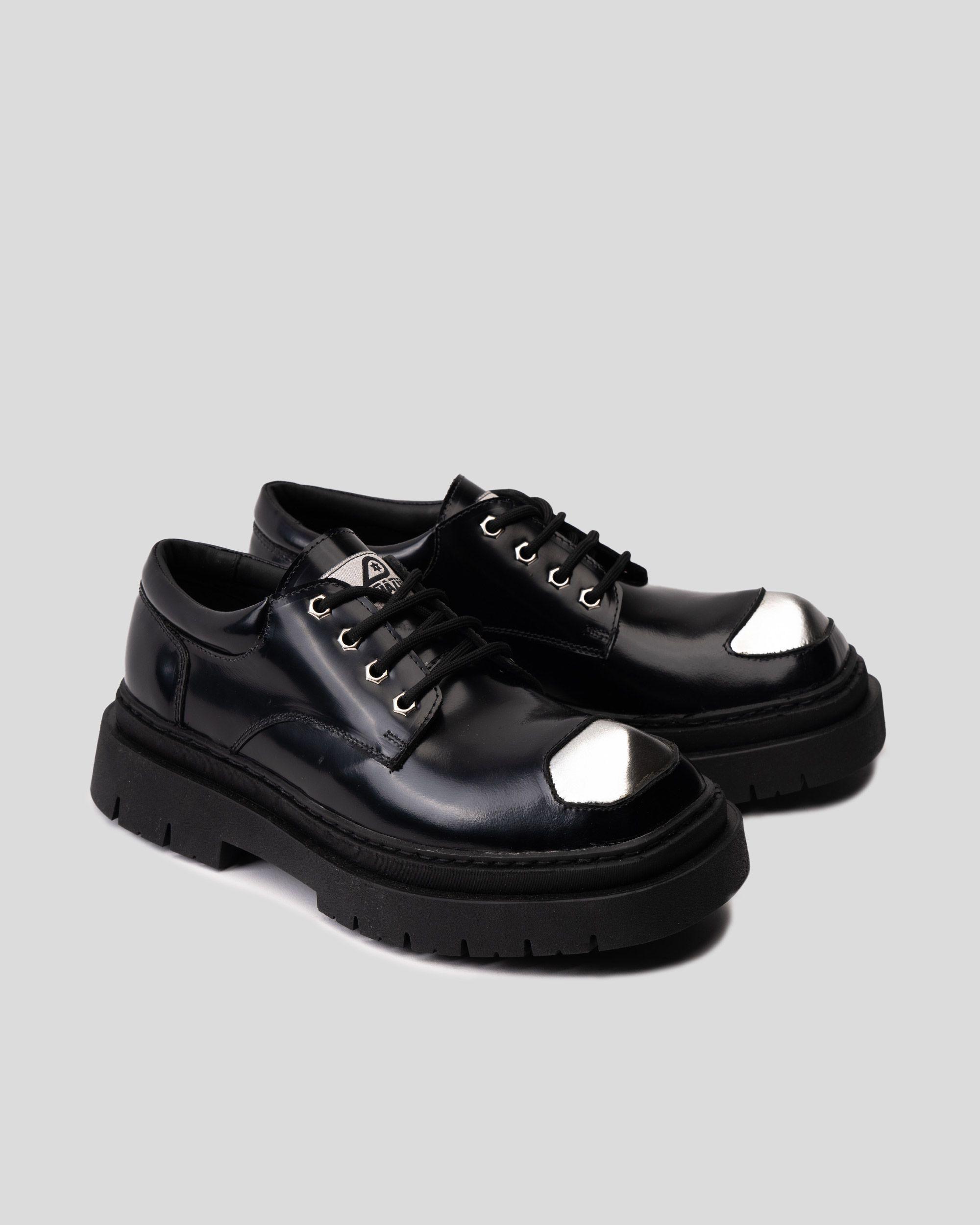 Zapato Cuero Rinho Negro Espejo Landazuri-1