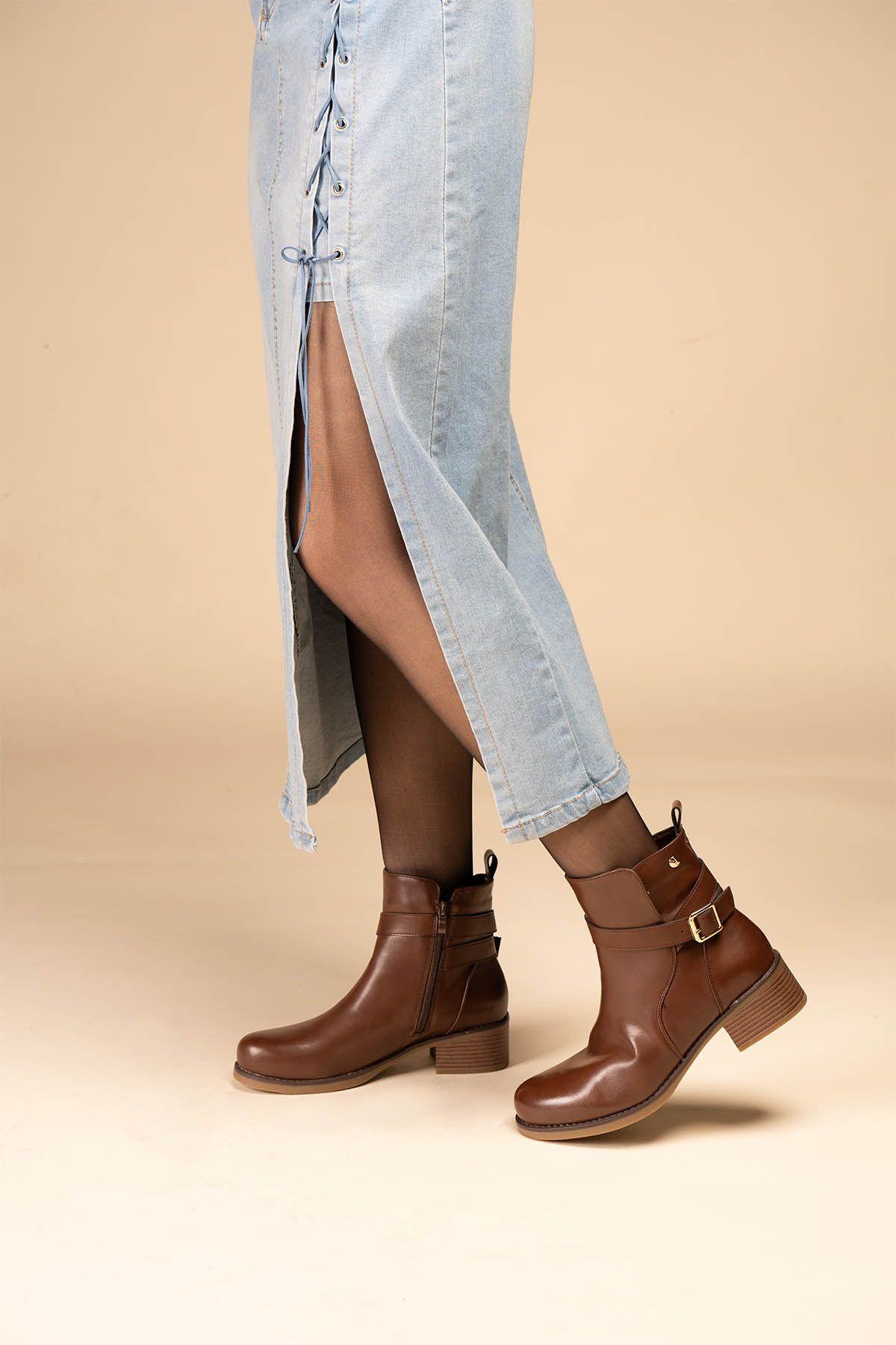 Botín Casual Mujer Camel Nosihle Chinitown-1