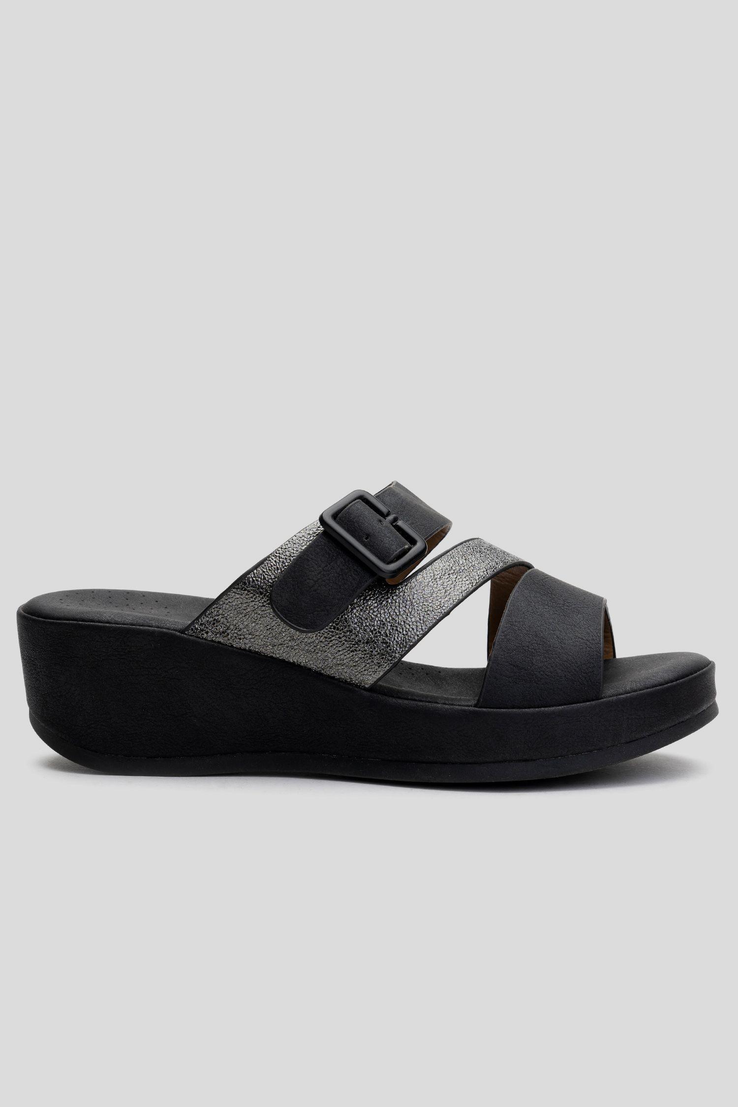 Sandalia Mujer Negro Caroline Chancleta-0