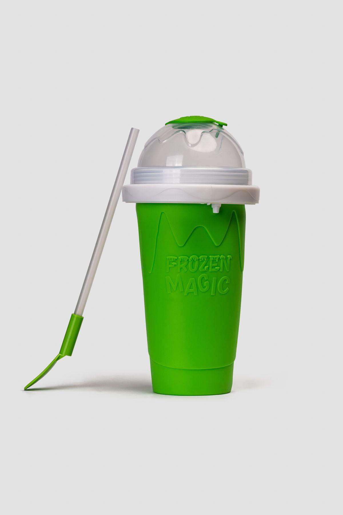 Vaso Magico Para Granizado Con Bombilla Verde Chinitown-0