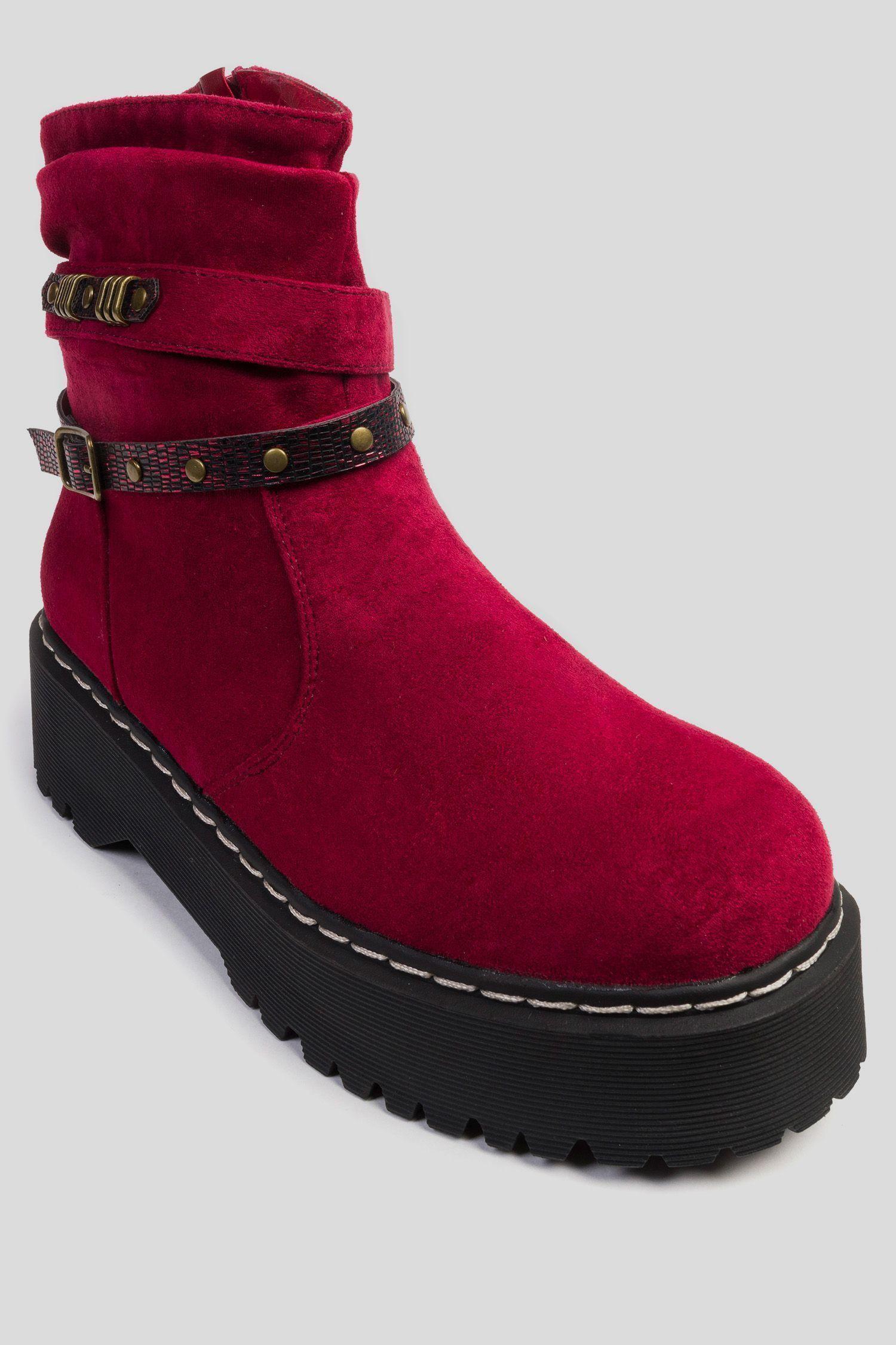 Botín Mujer Burdeo Ascoli Chancleta-2