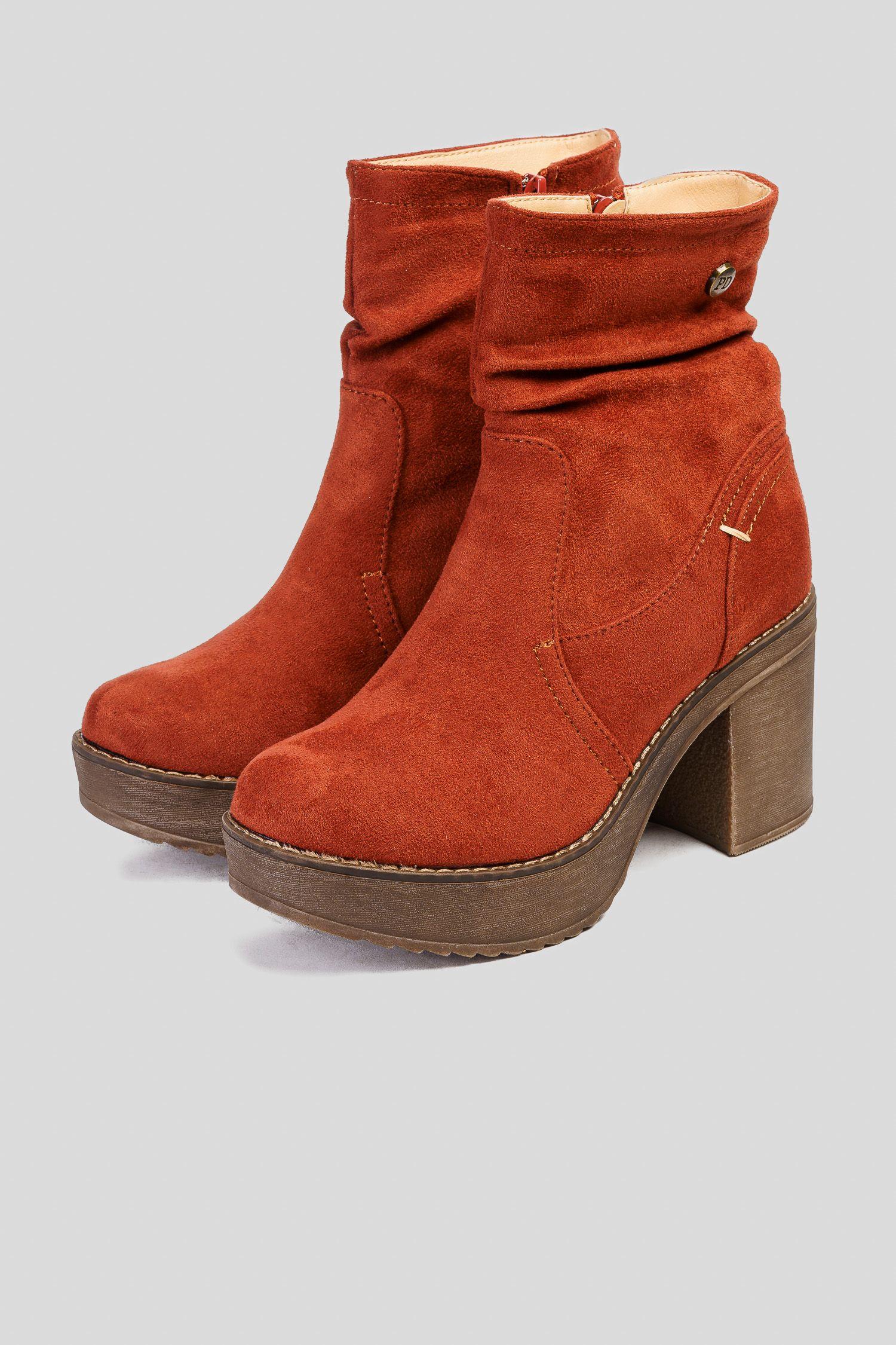 Botín Mujer Rojo Rian Chinitown-1