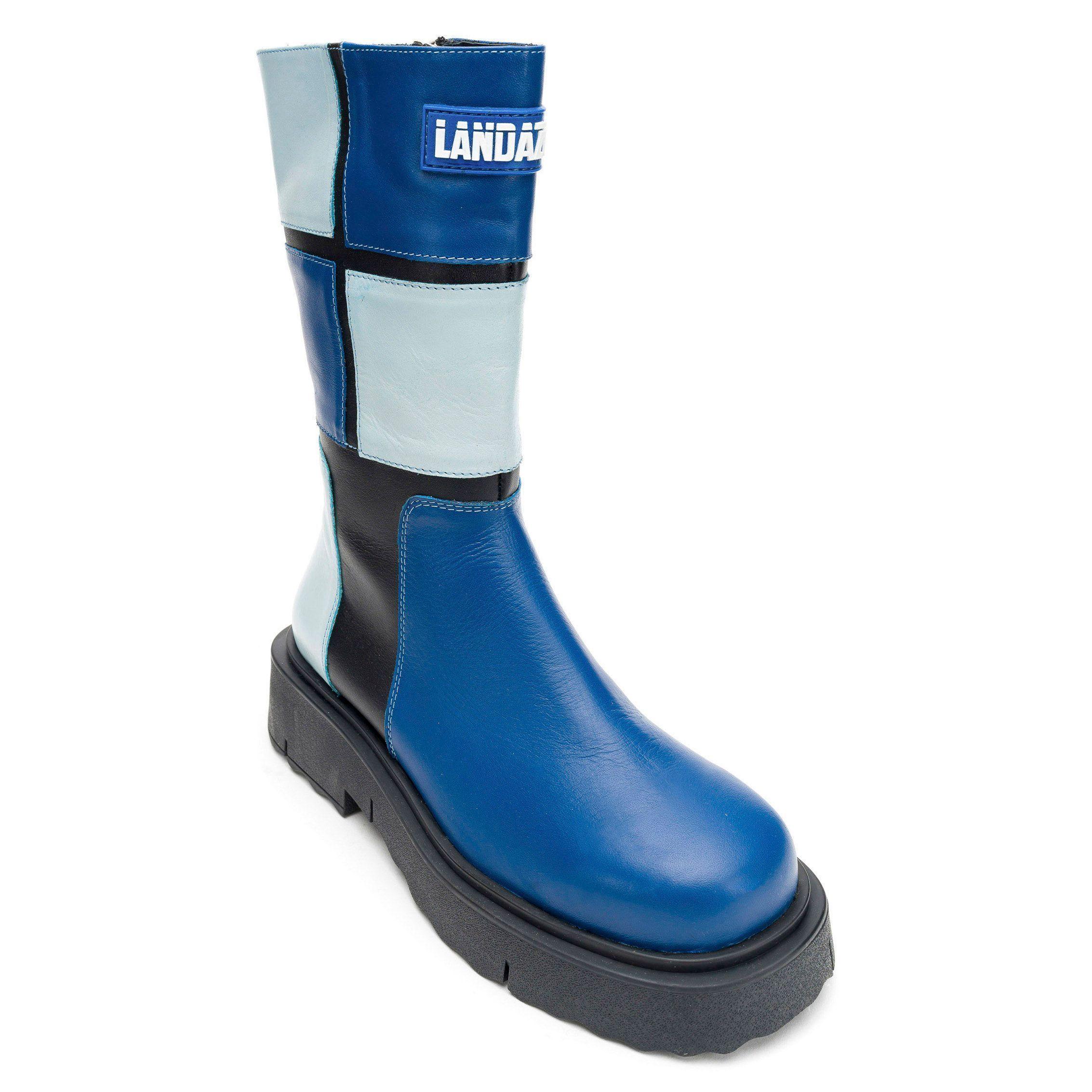 Bota Cuero Rea Azul Landazuri-2