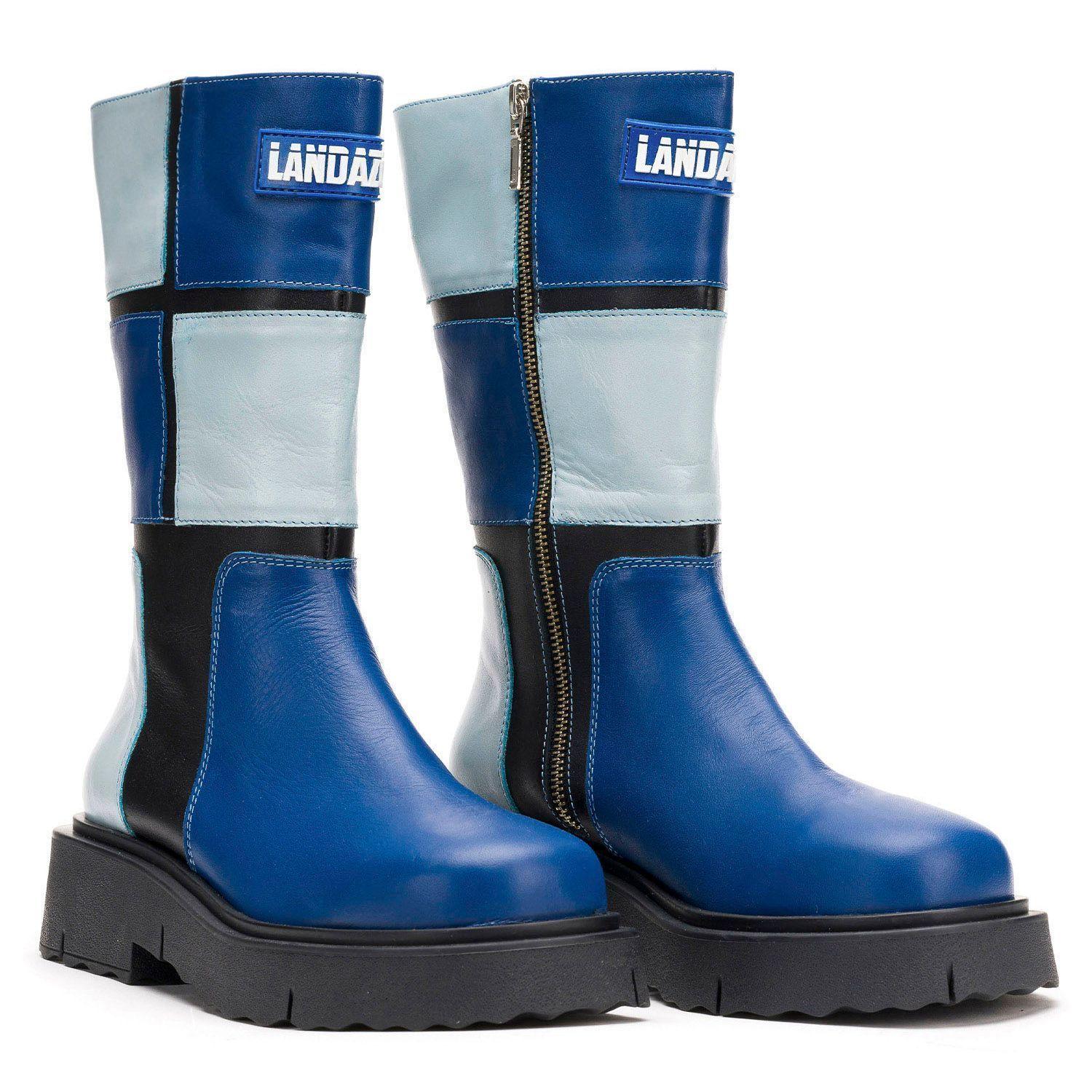 Bota Cuero Rea Azul Landazuri-3