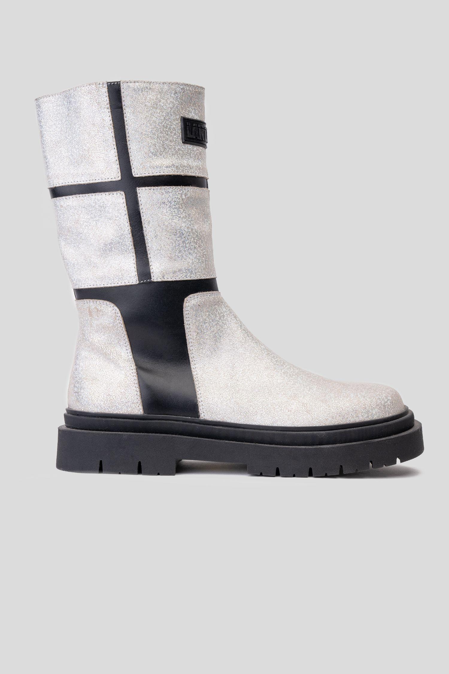 Bota Cuero Reah Negro Glitter Landazuri-0
