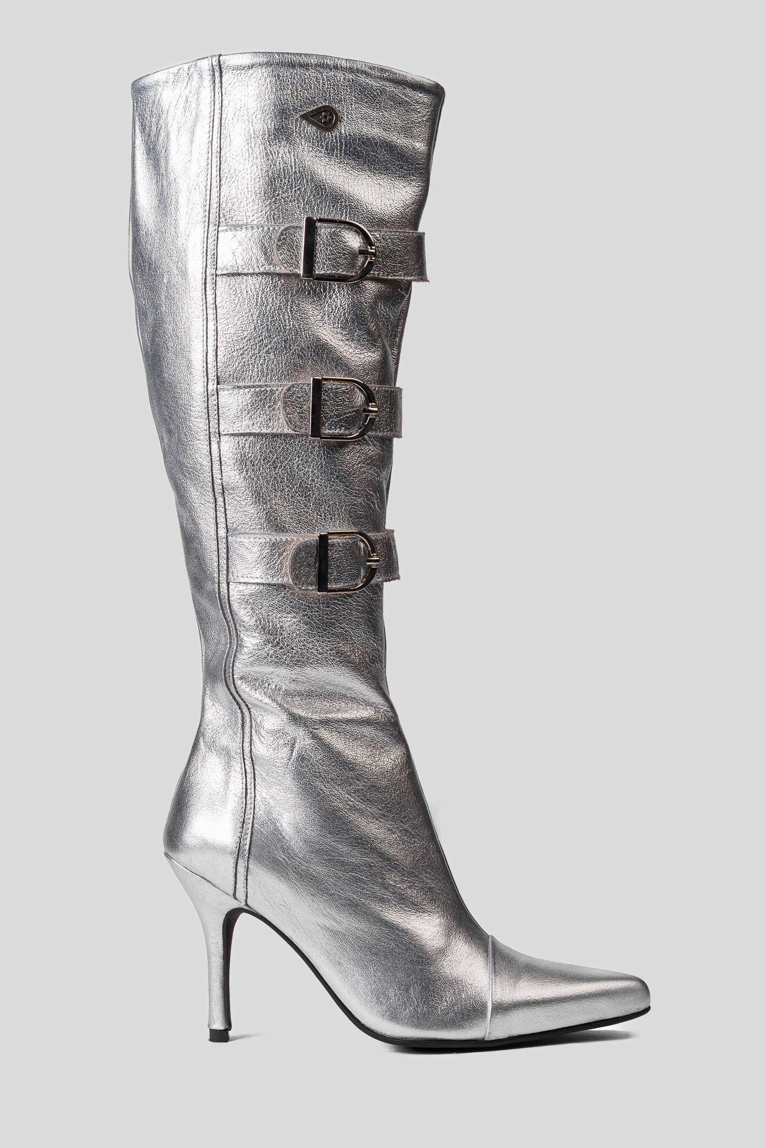 Bota Cuero Plata Bulette Landazuri-0