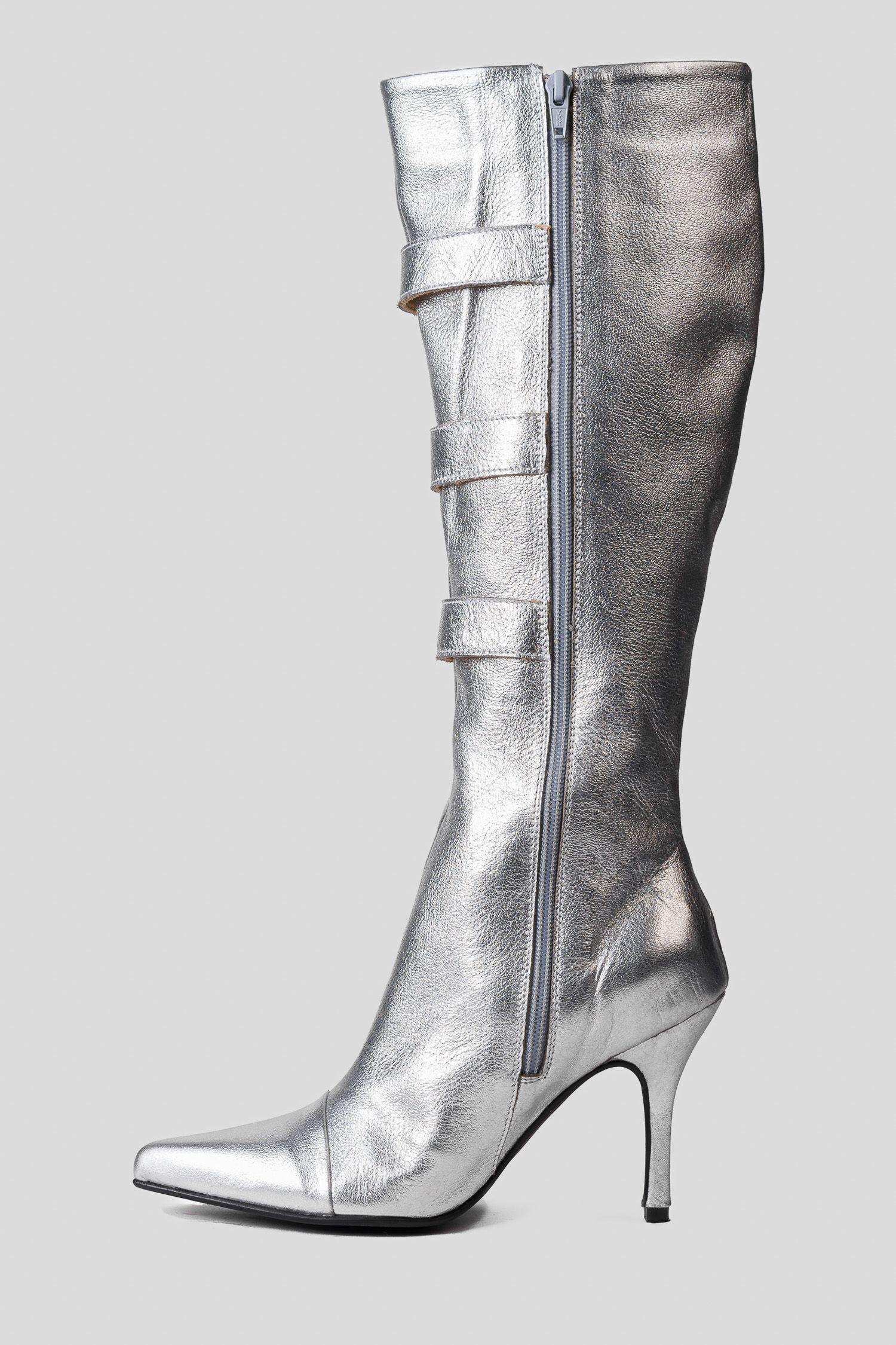Bota Cuero Plata Bulette Landazuri-1
