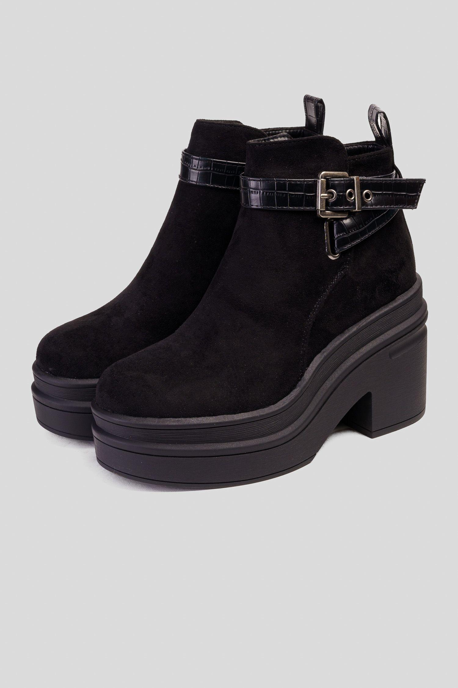 Botín Mujer Negro Nessa Boteli-1