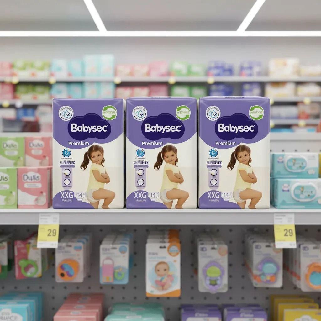 Pañales desechables Babysec Premium XXG 14 Unidades-1