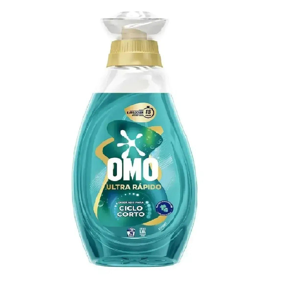 Detergente Liquido OMO Ultra Rapido Verde 1 18 Litros-0