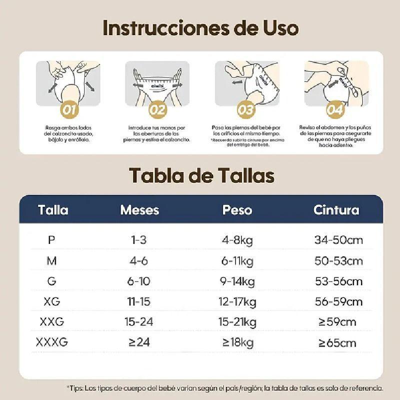 Pañales Aiwibi Premium Talla P 96 Unidades-1