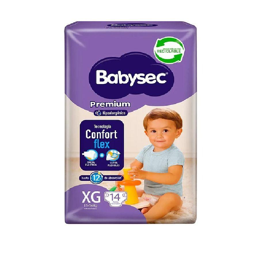 Pañales desechables Babysec Premium XG 14 Unidades-0