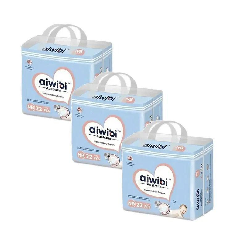 Pañales Aiwibi Premium Talla Recien Nacido RN 66 Unidades-0