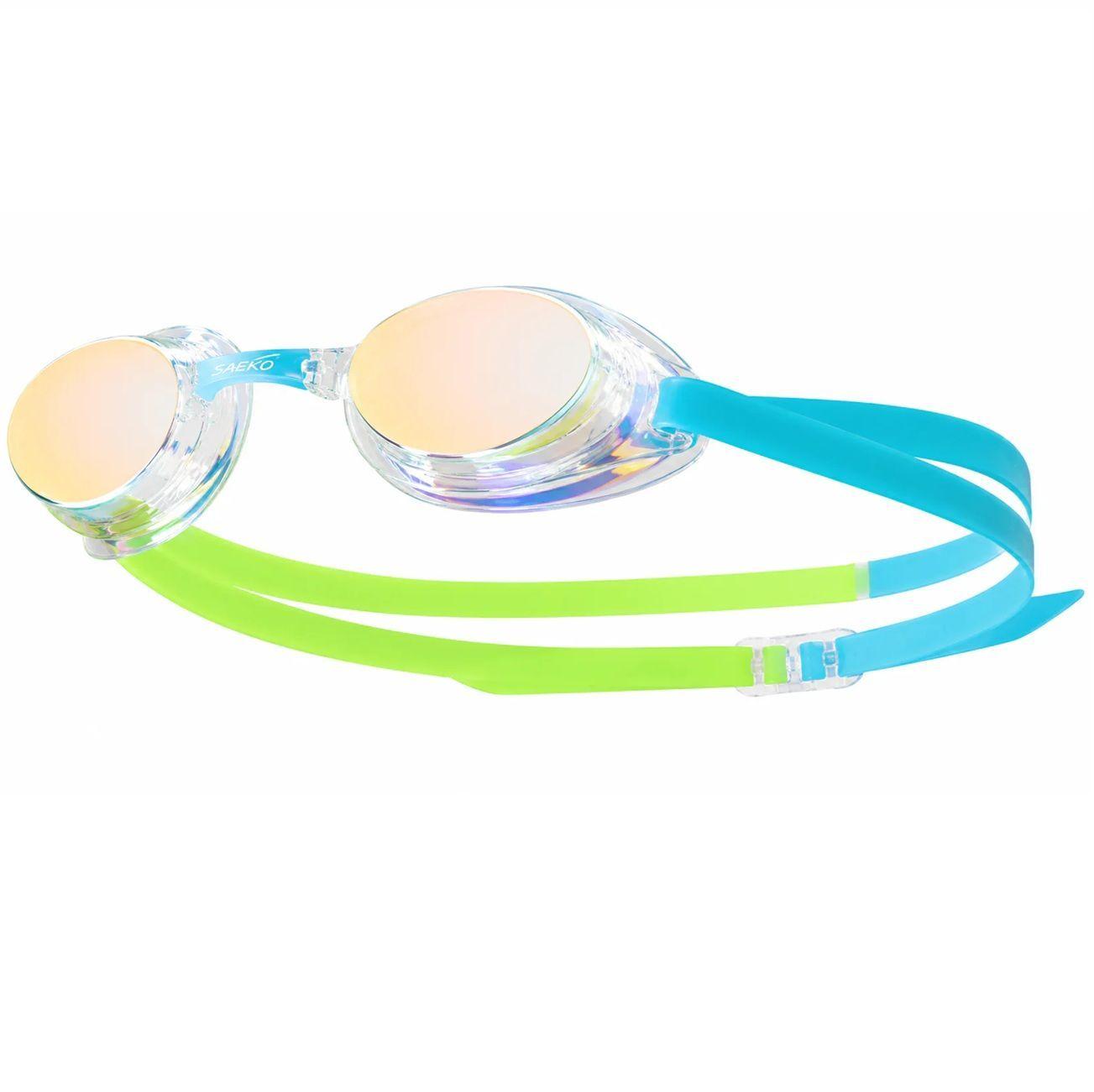 LENTES NATACION SAEKO S9UV SPRINT MIRROR CLEAR-BLUE-GREEN-0