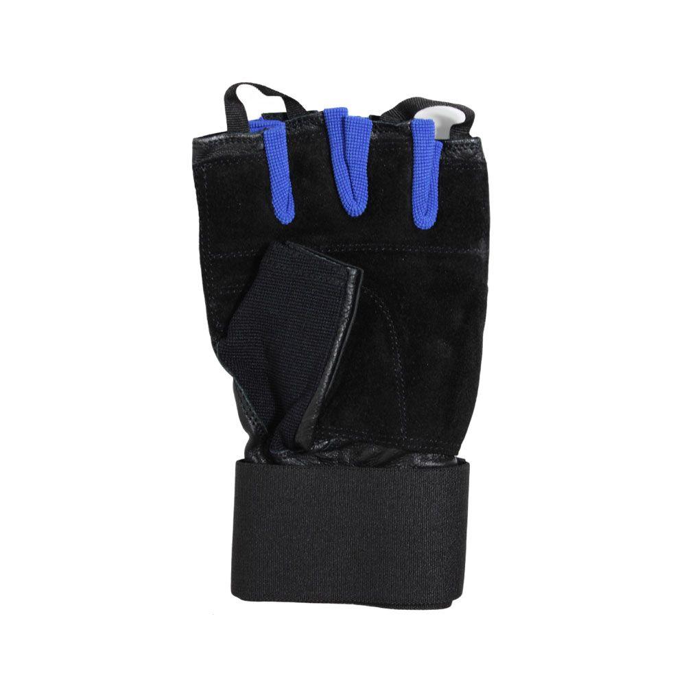 GUANTE DE PESAS CUERO MUUK NEGRO/AZUL-1
