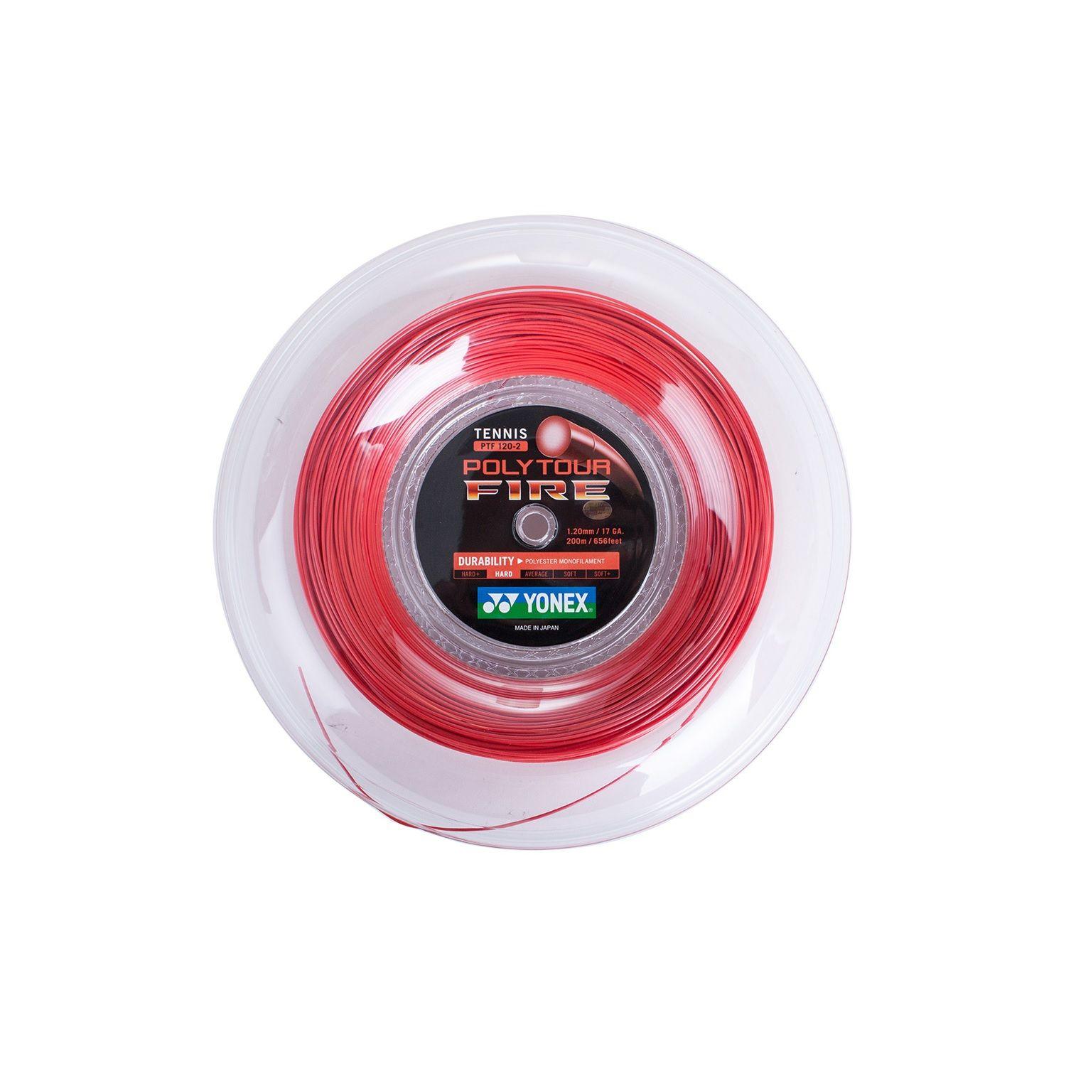 CUERDA DE TENIS YONEX POLY TOUR FIRE 17L/1.20MM ROJA 200 MTS-0