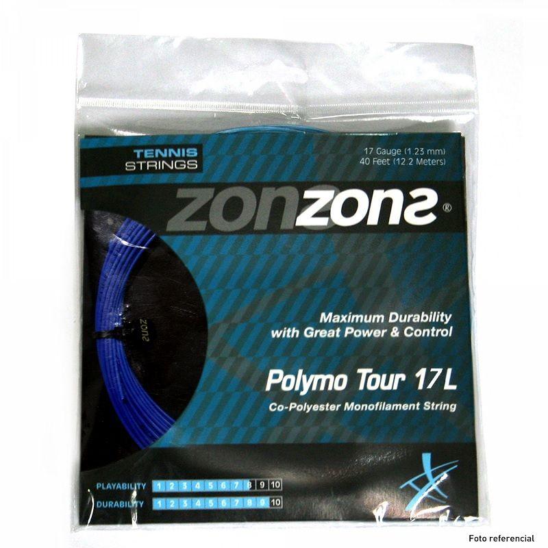 CUERDA DE TENIS ZONS POLYMO TOUR 17L/1.23MM DARK BLUE 12 MTS-0
