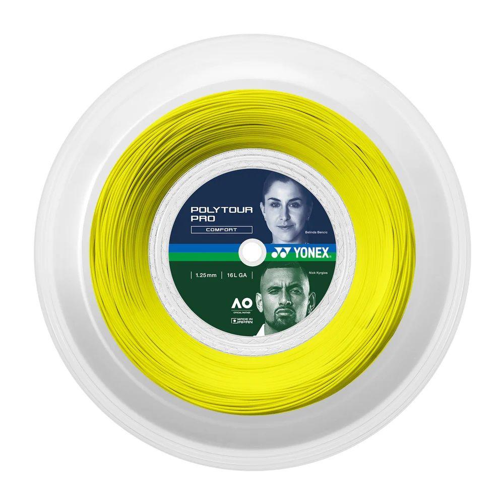 CUERDA DE TENIS YONEX POLYTOUR PRO 16L/1.25MM AMARILLA 200 M-0